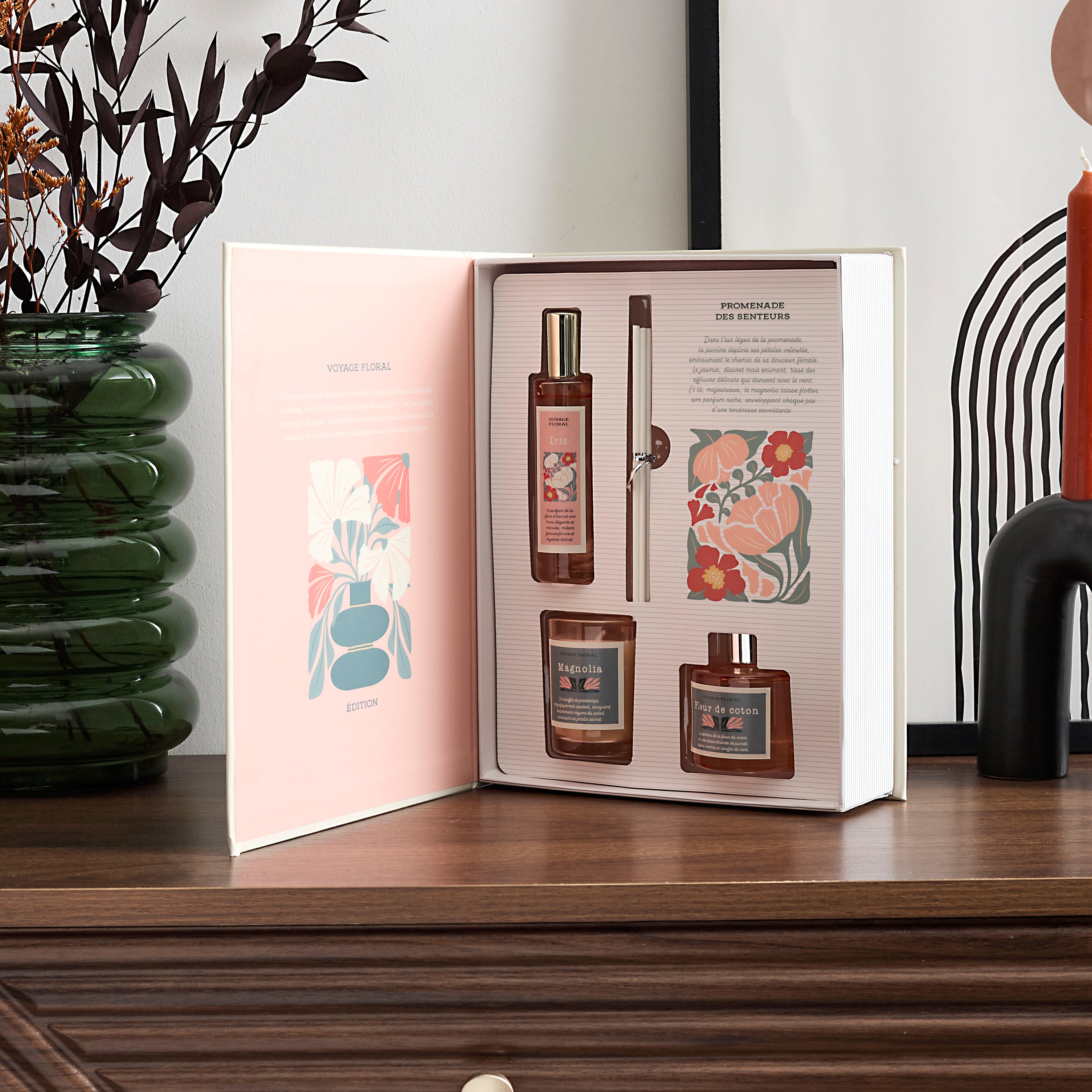 BOUGIE PARFUMEE DIFFUSEUR SPRAY COFFRET FLOWER