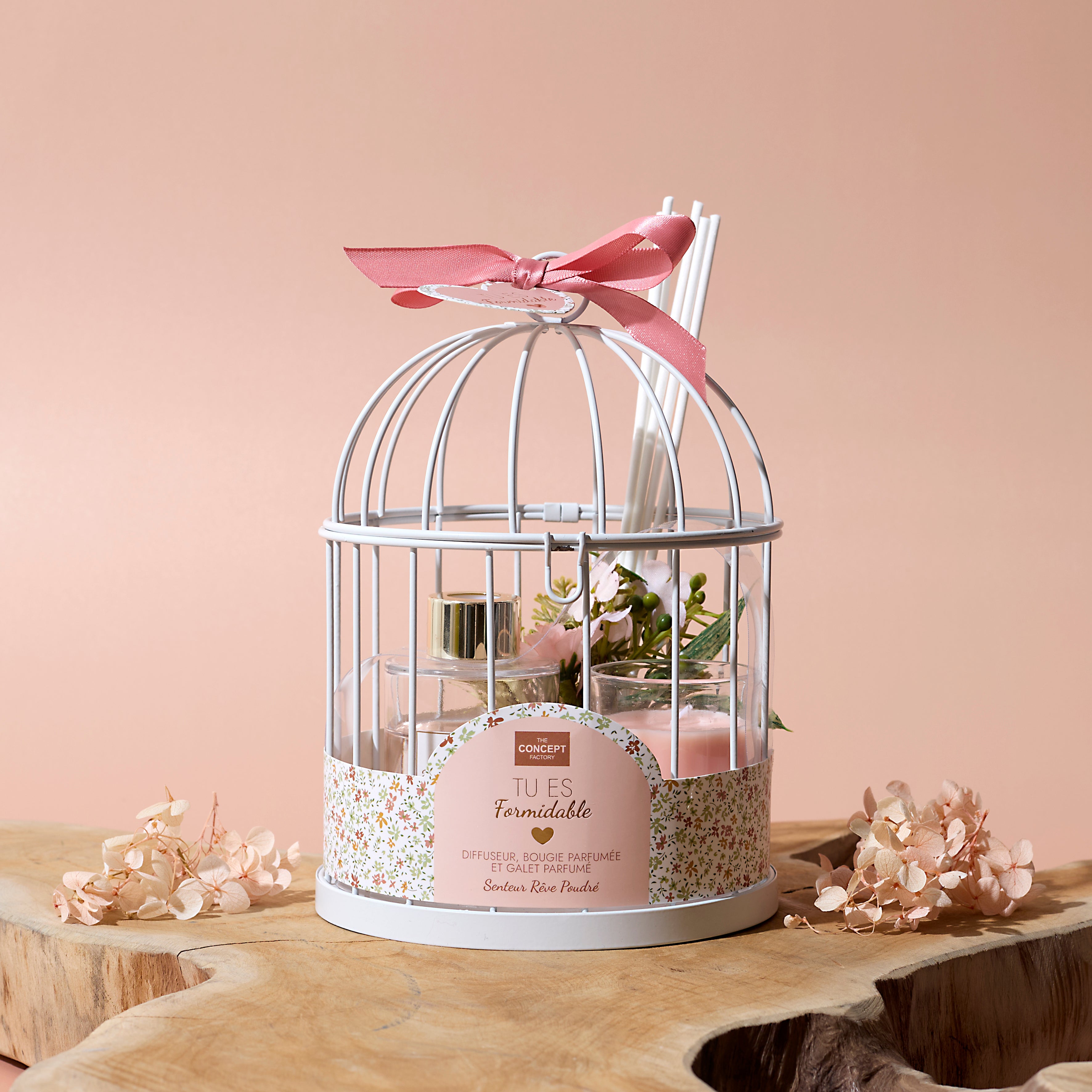 COFFRET SENTEUR CAGE DIFFUSEUR ET BOUGIE