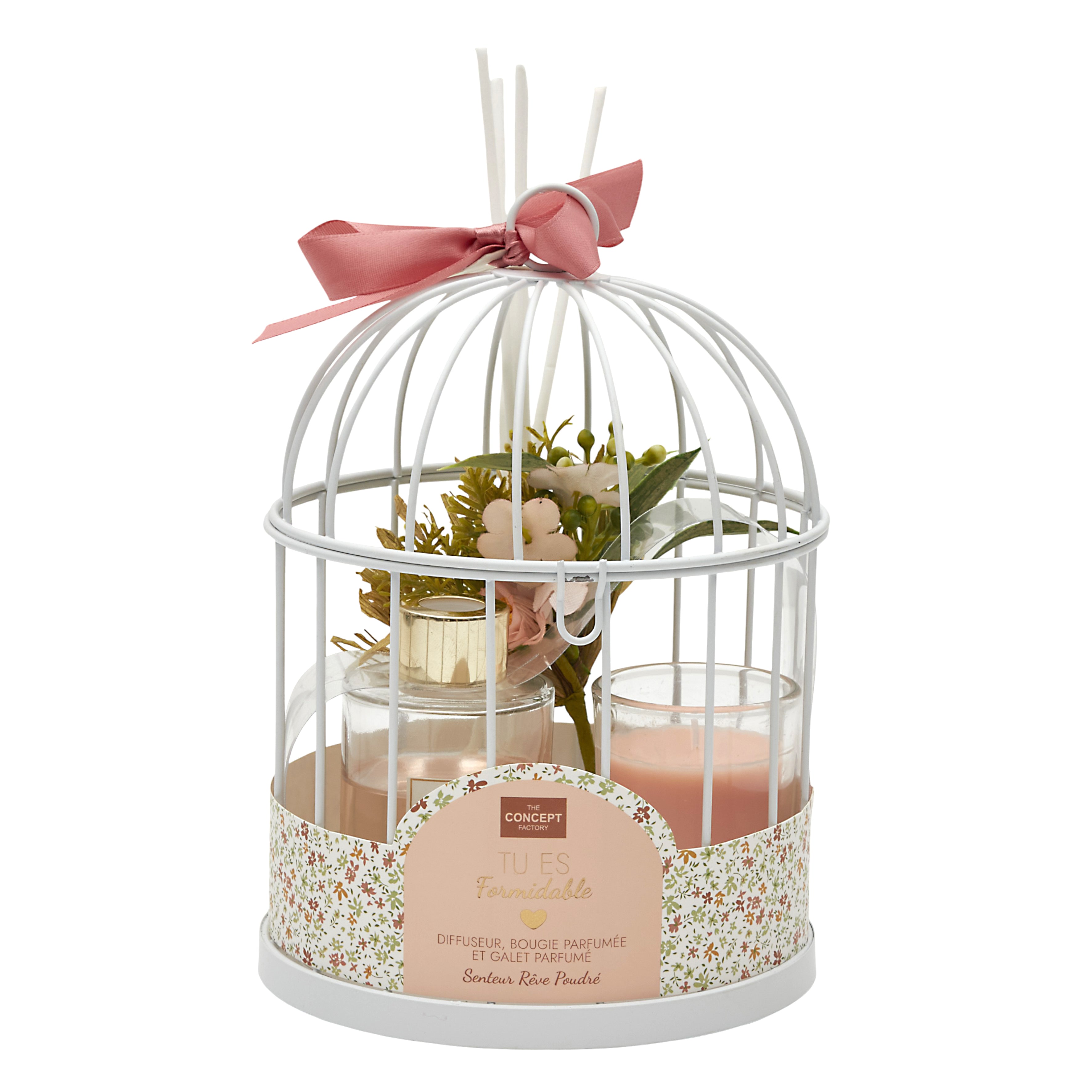 COFFRET SENTEUR CAGE DIFFUSEUR ET BOUGIE