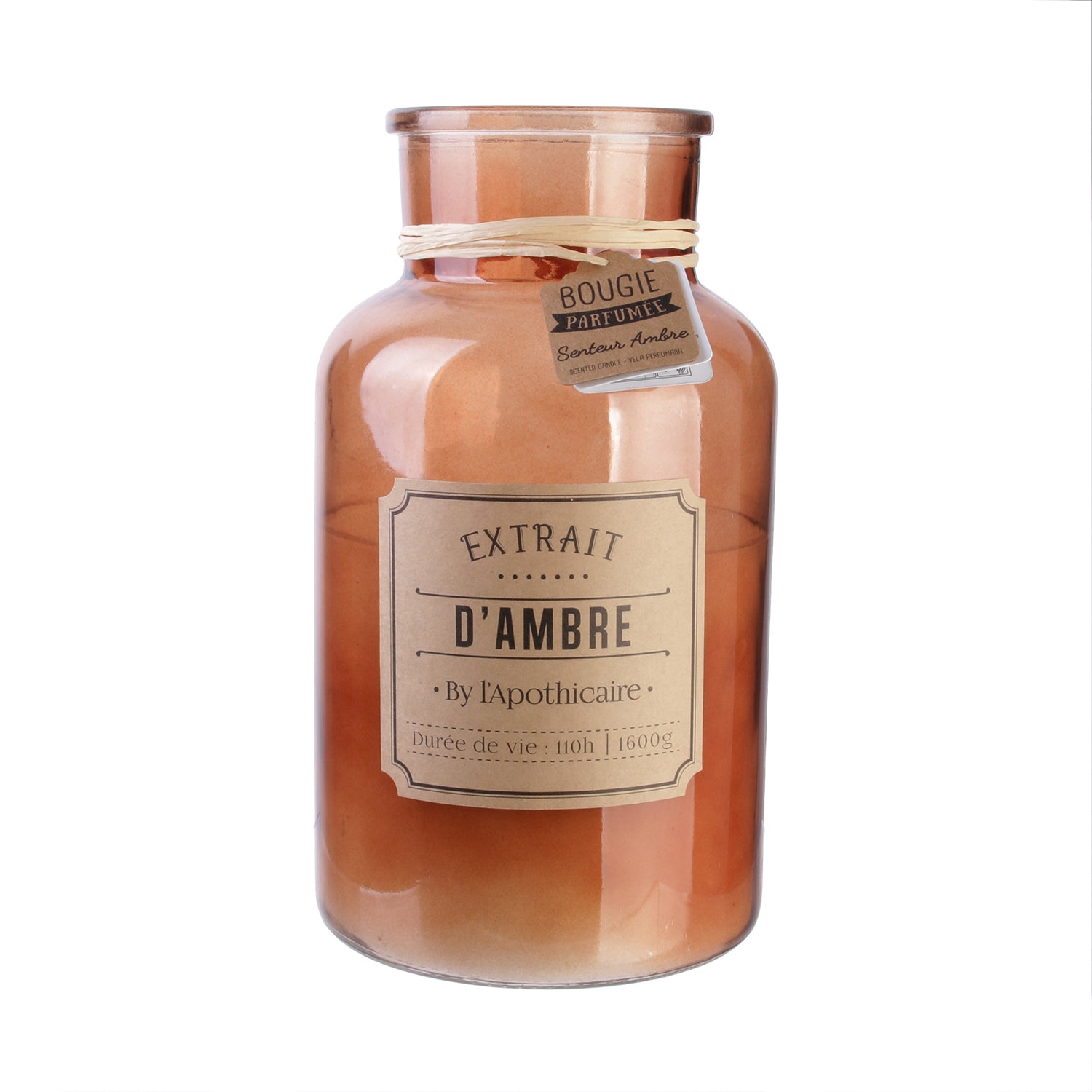 BOUGIE PARFUMEE AMBRE APOTHICAIRE H25.5CM