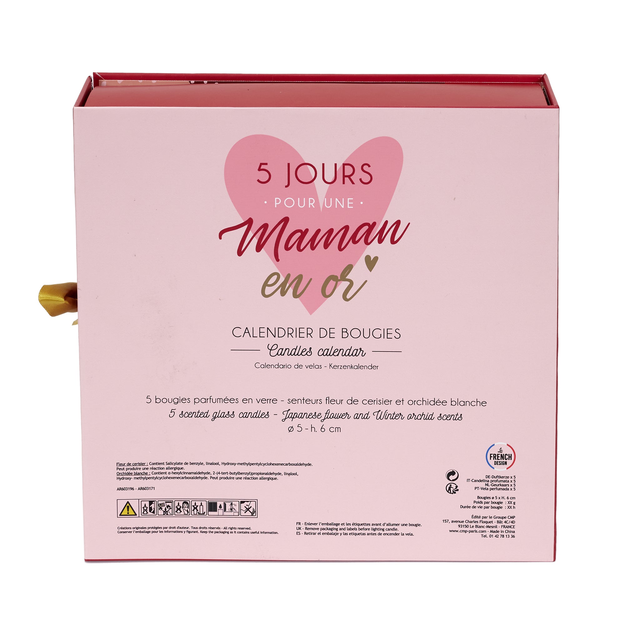 BOUGIE PARFUMEE X5 CALENDRIER MAMAN