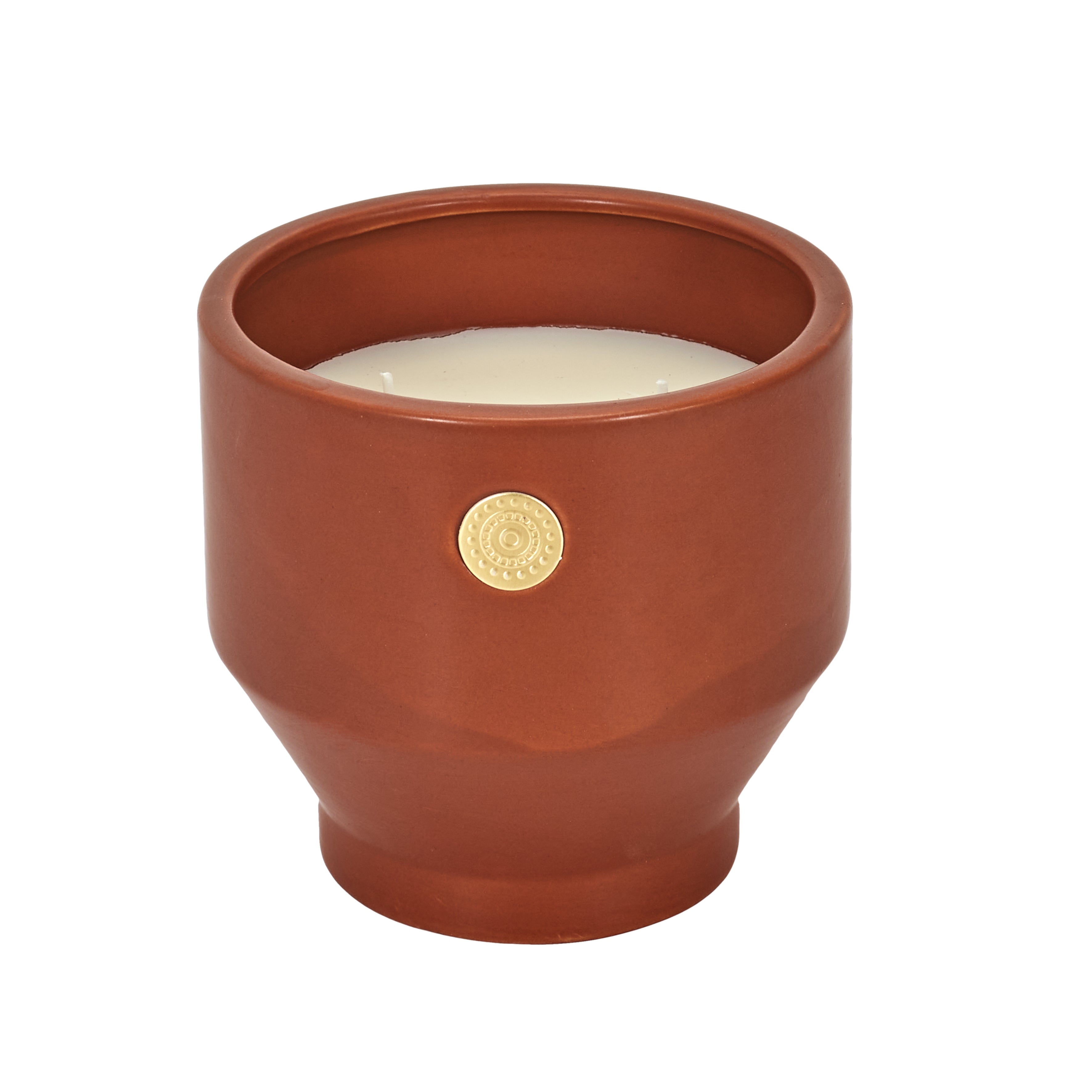 BOUGIE PARFUMEE CIMENT OCRE MEDAILLON