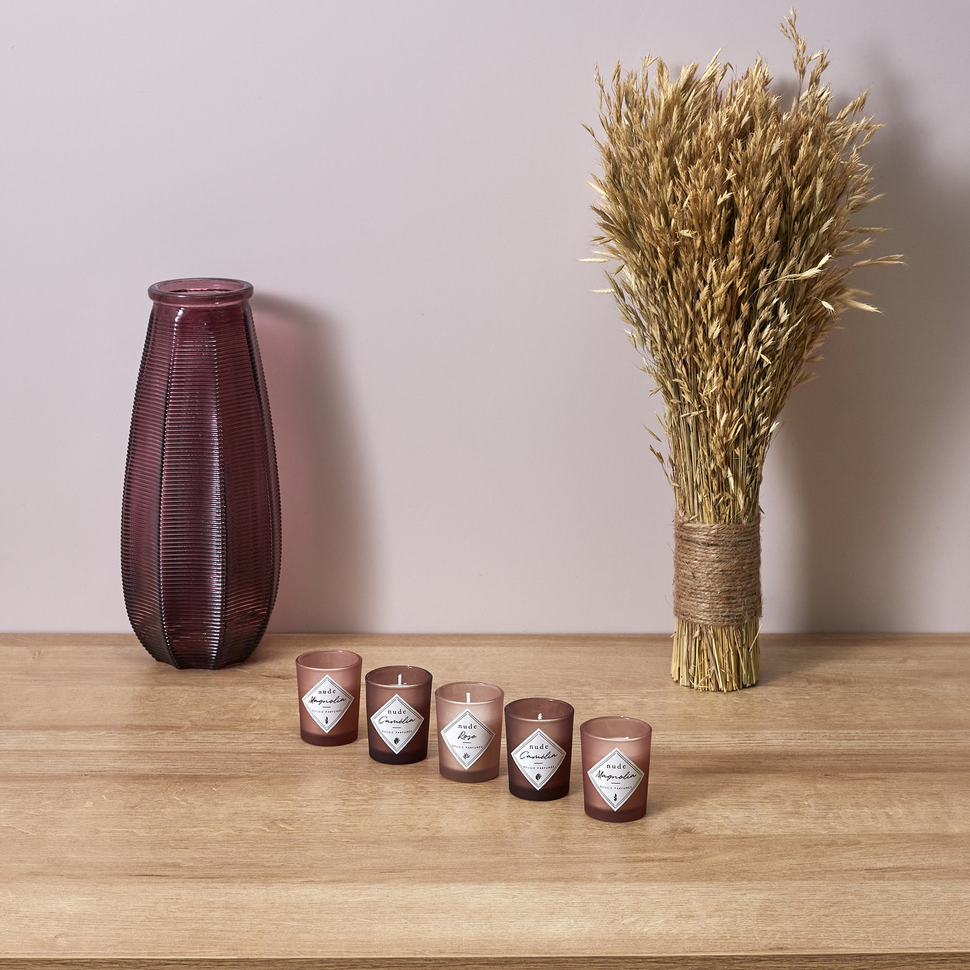 BOUGIE PARFUMEE X5 COFFRET NUDE