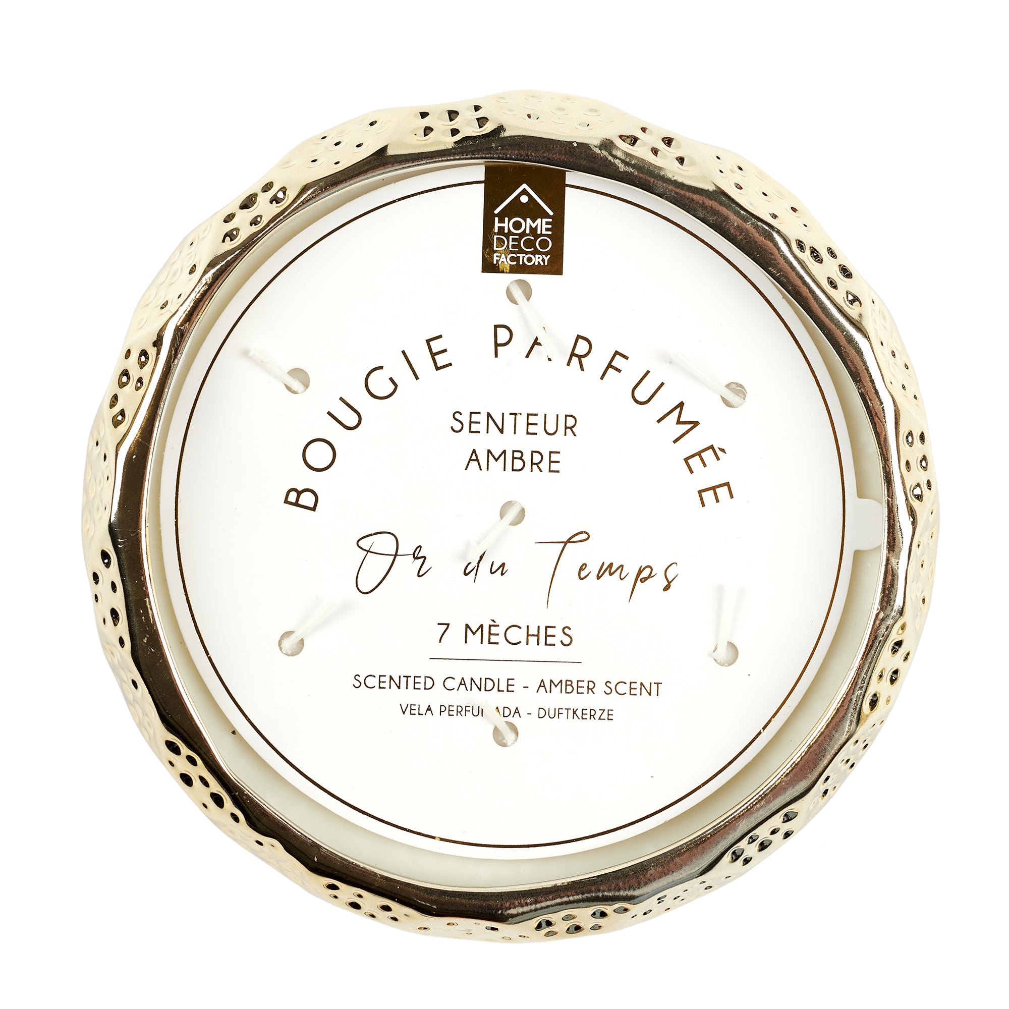 BOUGIE PARFUMEE CERAMIQUE OR DU TEMPS 7 MECHES