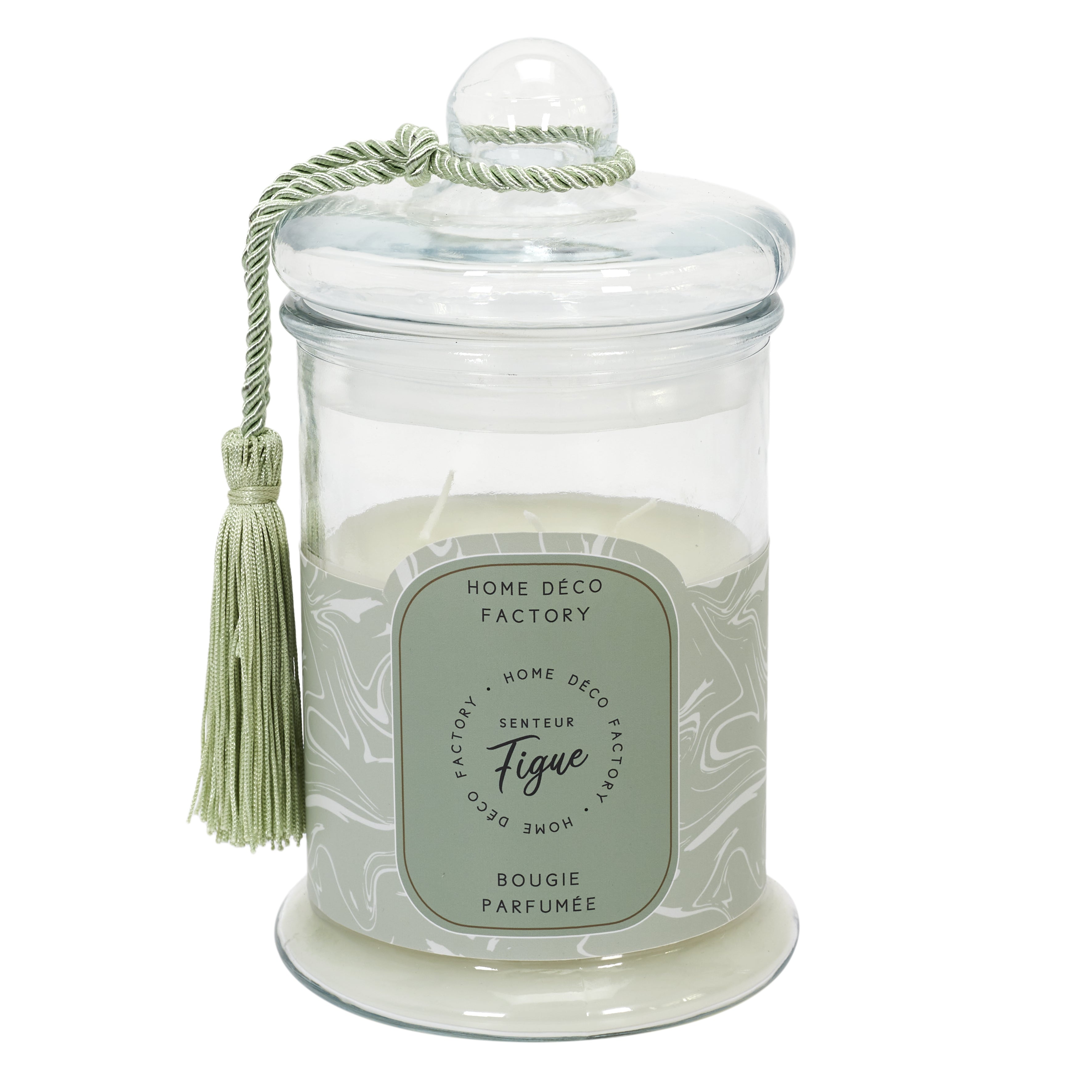 BOUGIE PARFUMEE BONBONNIERE VERTE H23.5CM