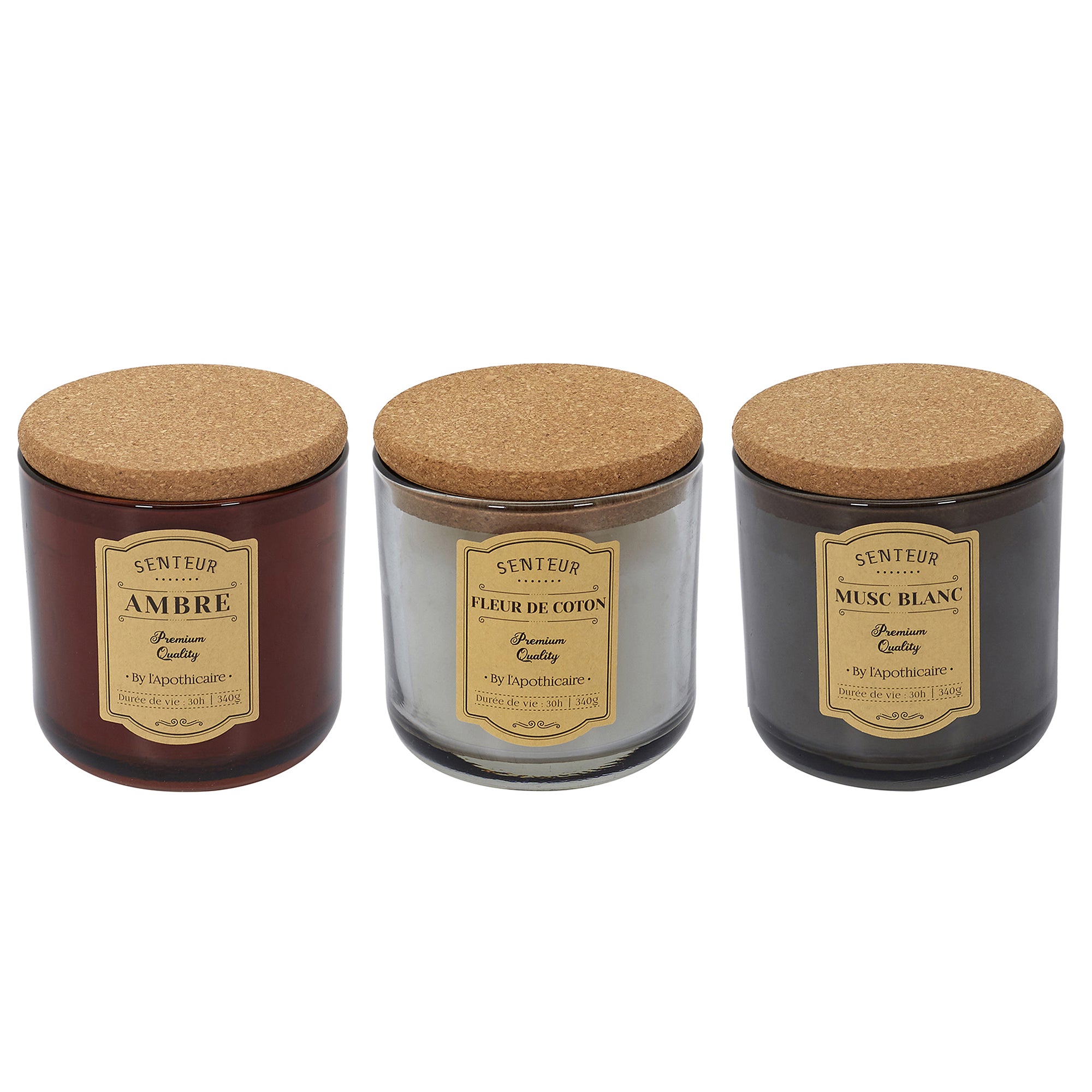 LOT DE 3 BOUGIES APOTHICAIRES LIEGE