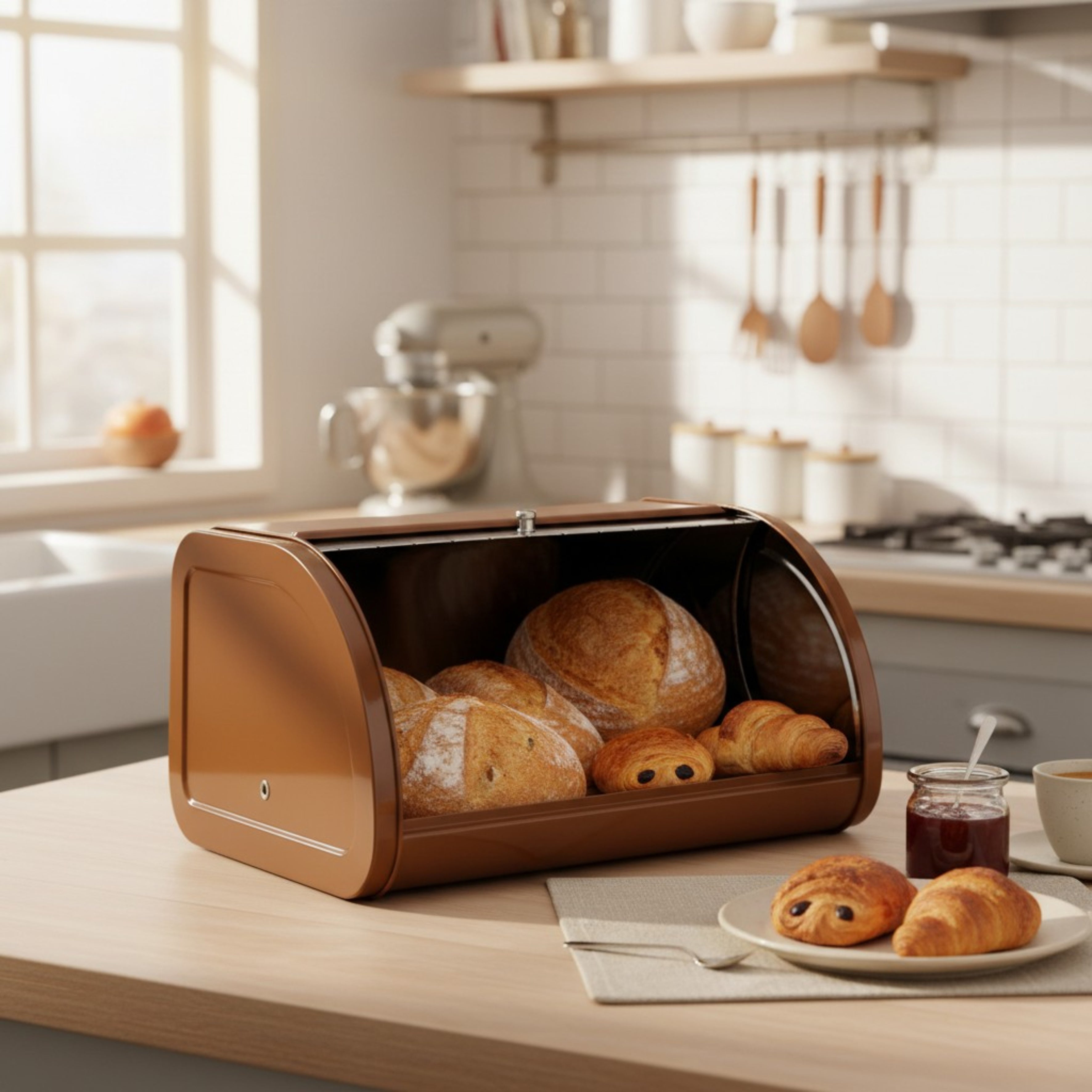BOITE A PAIN INOX 30.5CM MORNING BISTROT