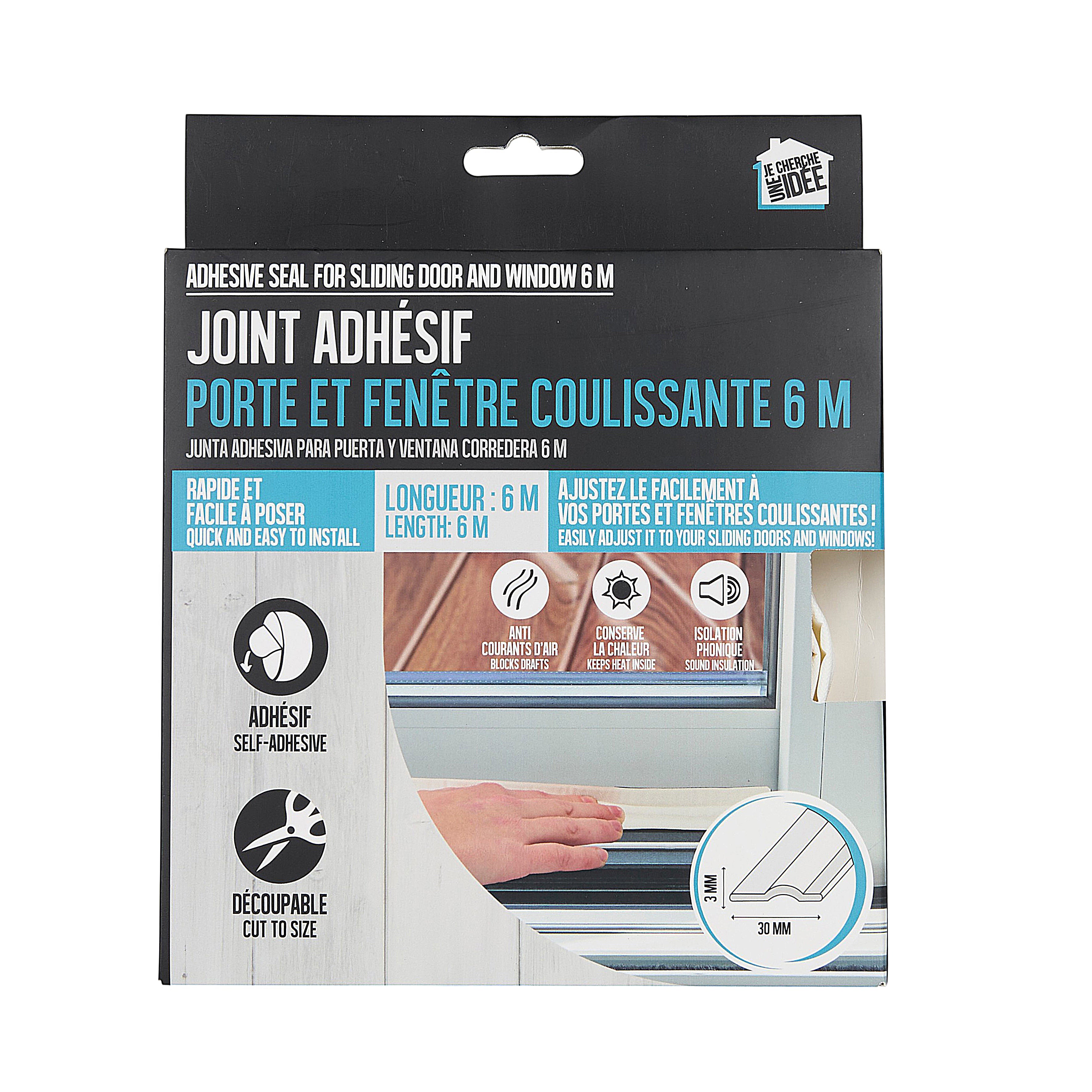 JOINT ADHESIF PORTE ET FENETRE COULISSANTE 6M