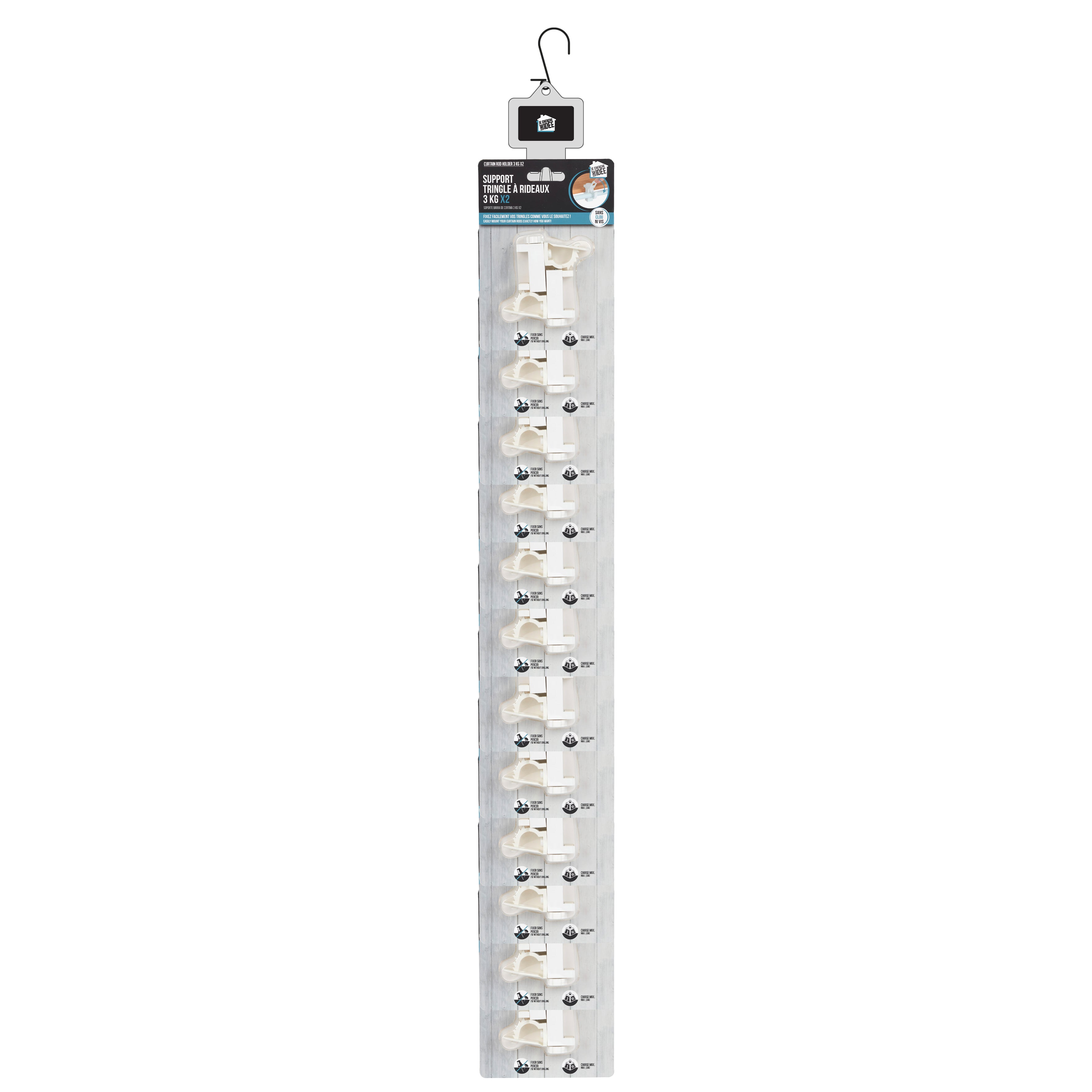 SUPPORT TRINGLE A RIDEAUX 3KG X2