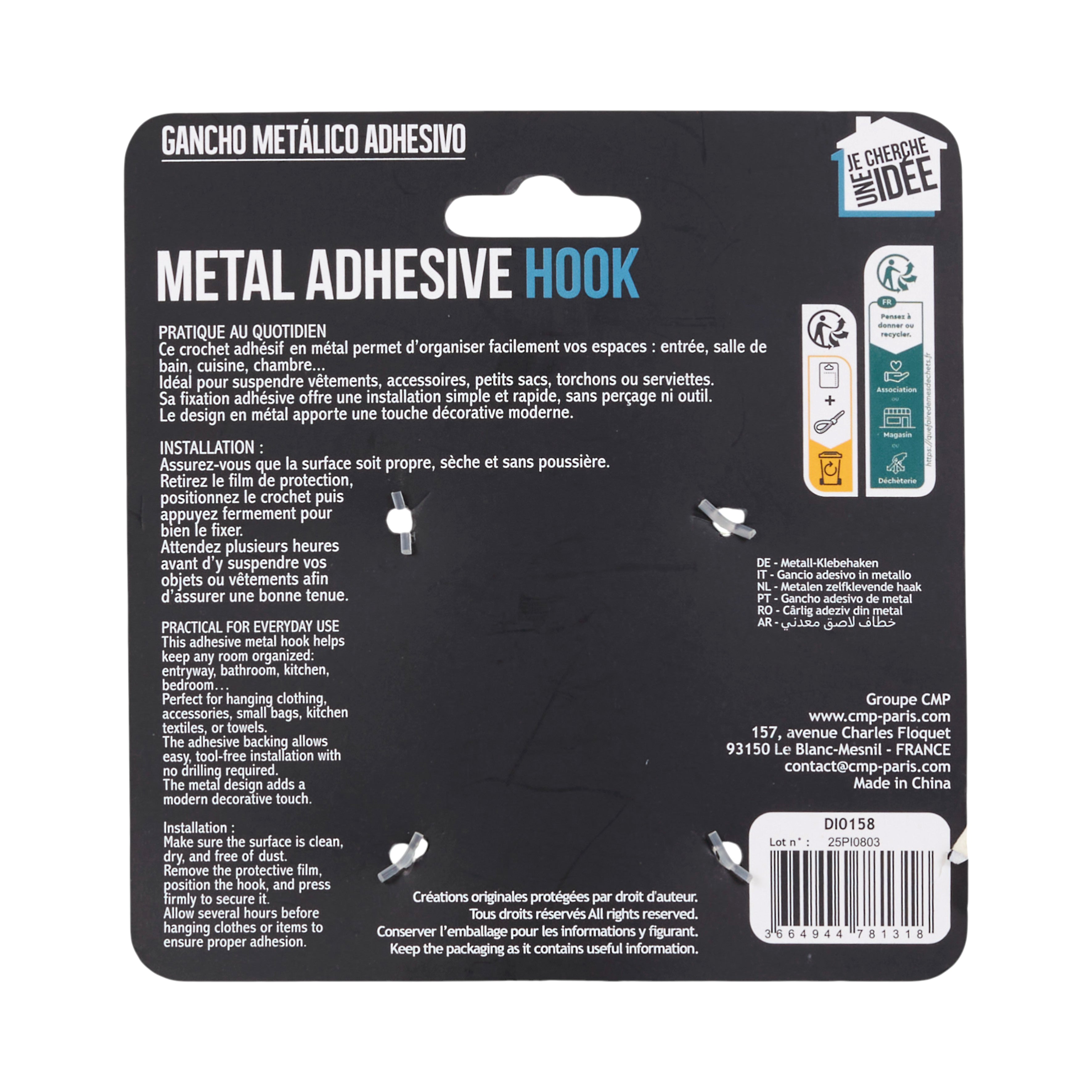 CROCHET ADHESIF METAL 1KG
