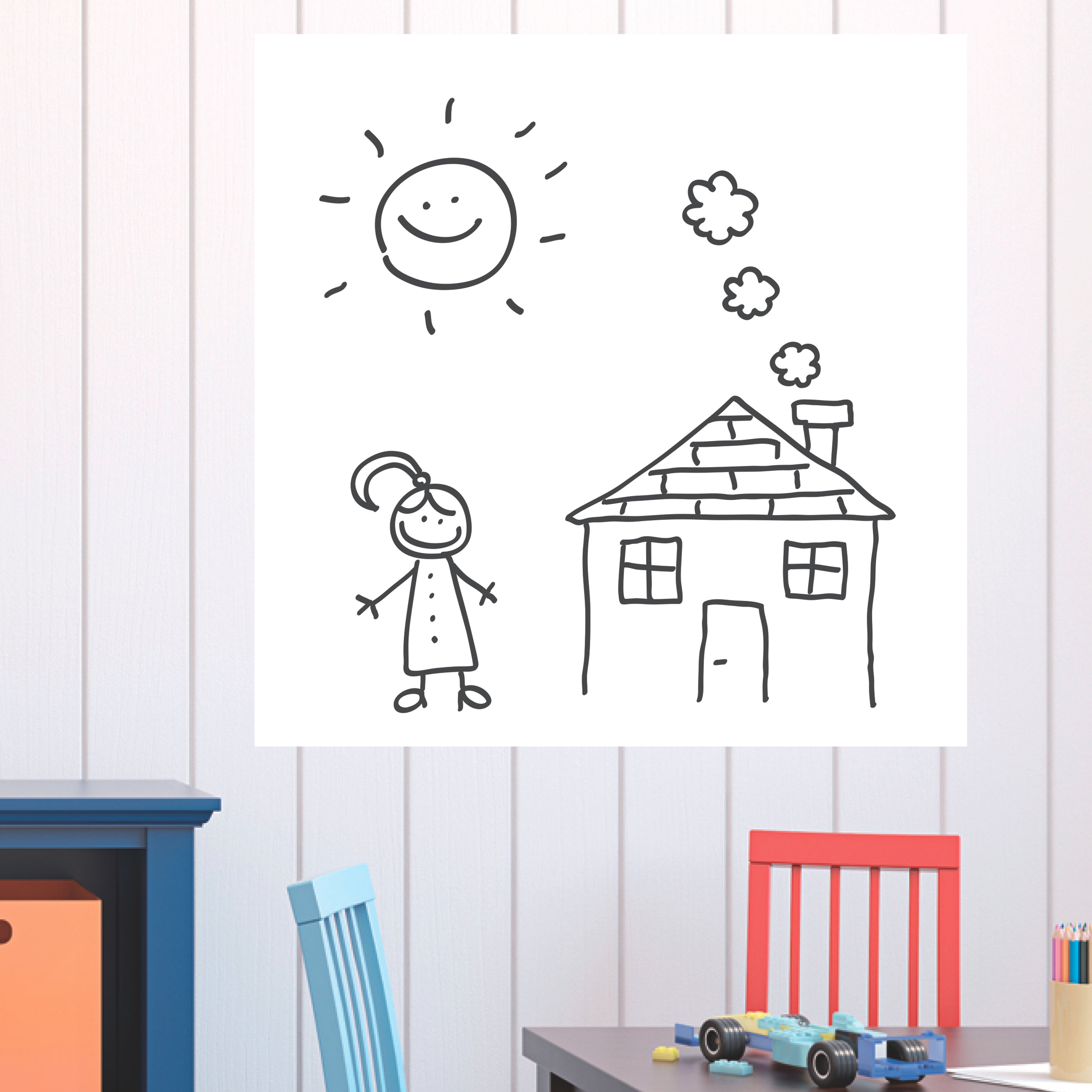 ROULEAU STICKER TABLEAU BLANC 45X100CM