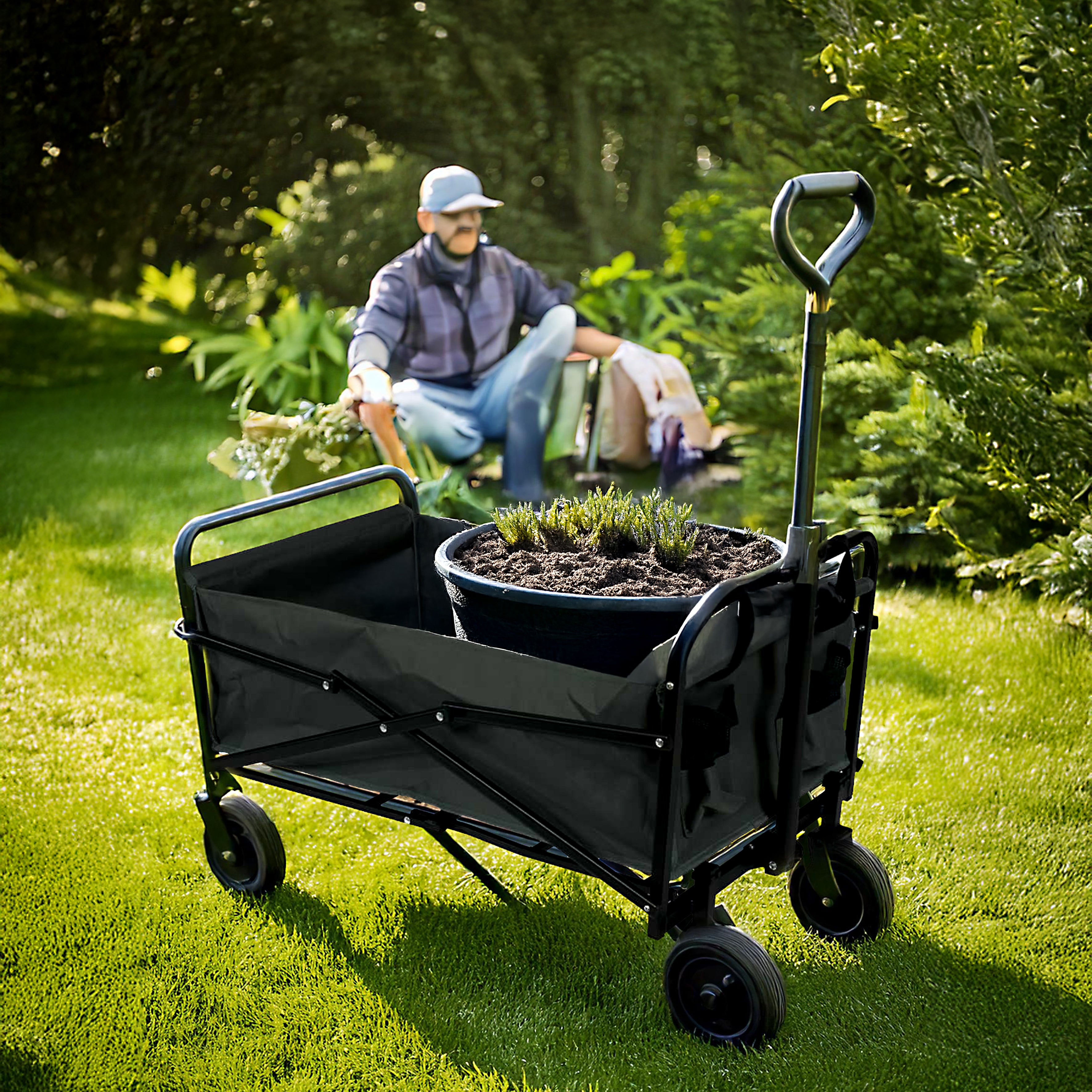 CHARIOT PLIABLE 72X46X92CM MAX 65KG