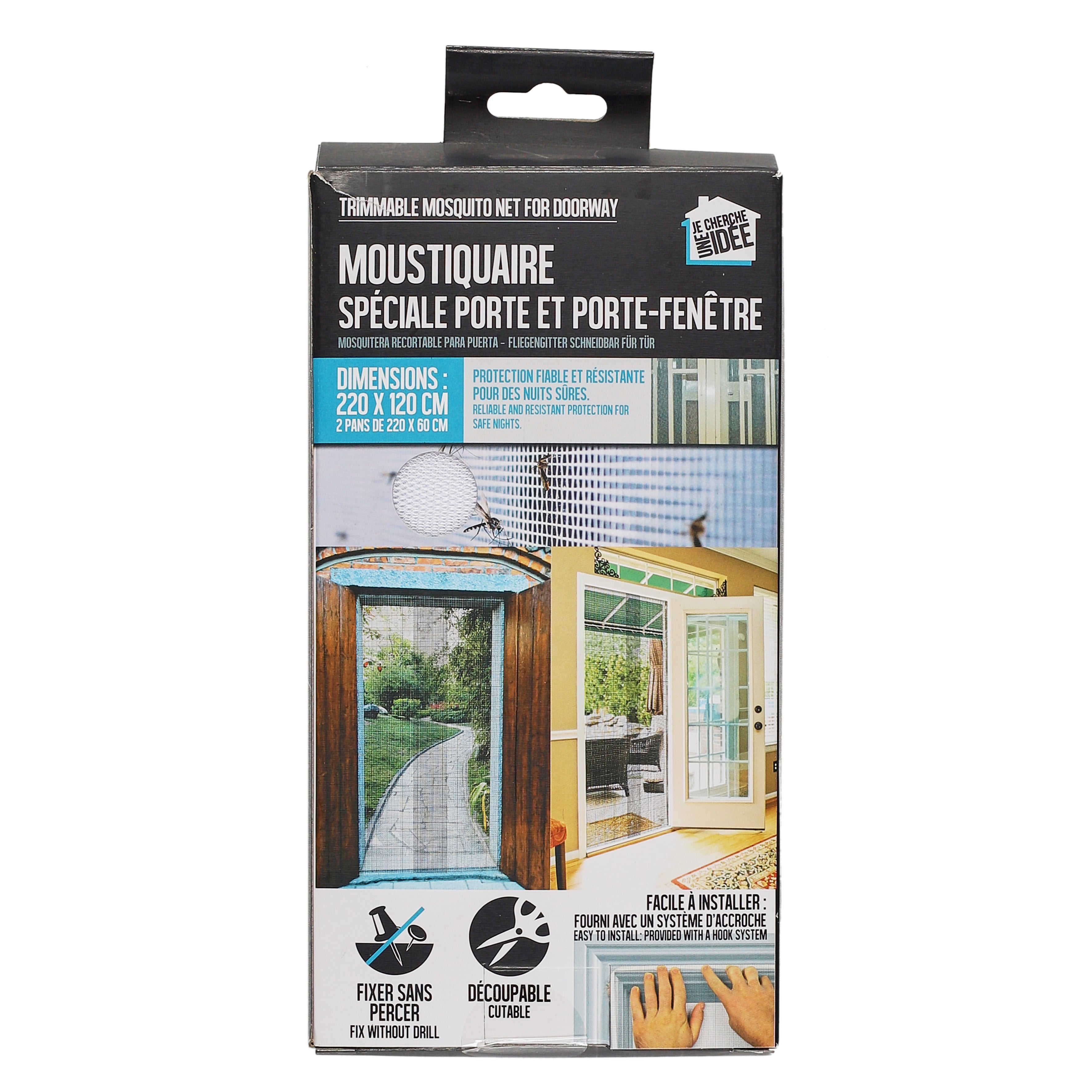 MOUSTIQUAIRE DECOUPABLE POUR PORTE 220X120CM