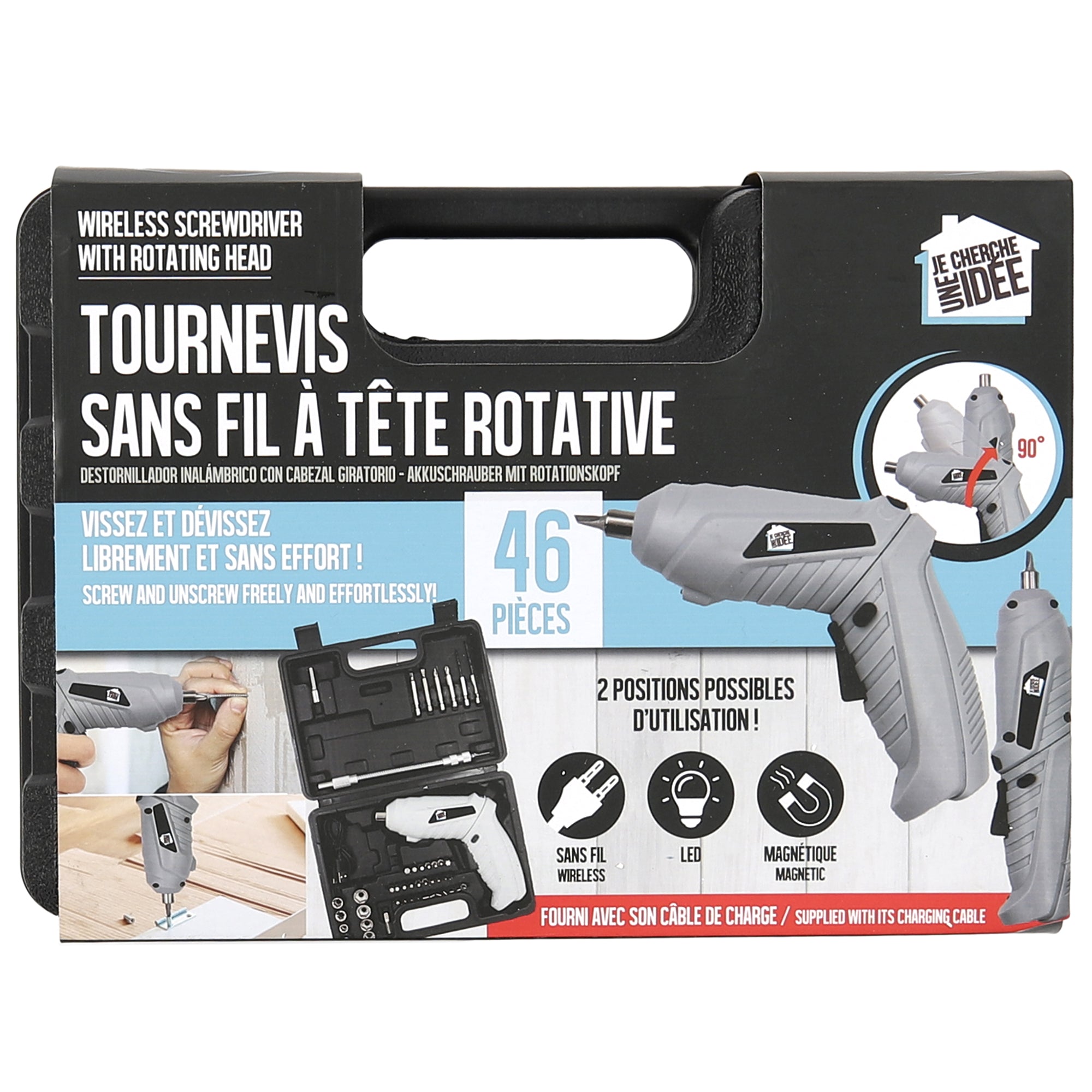 TOURNEVIS SANS FIL A TETE ROTATIVE