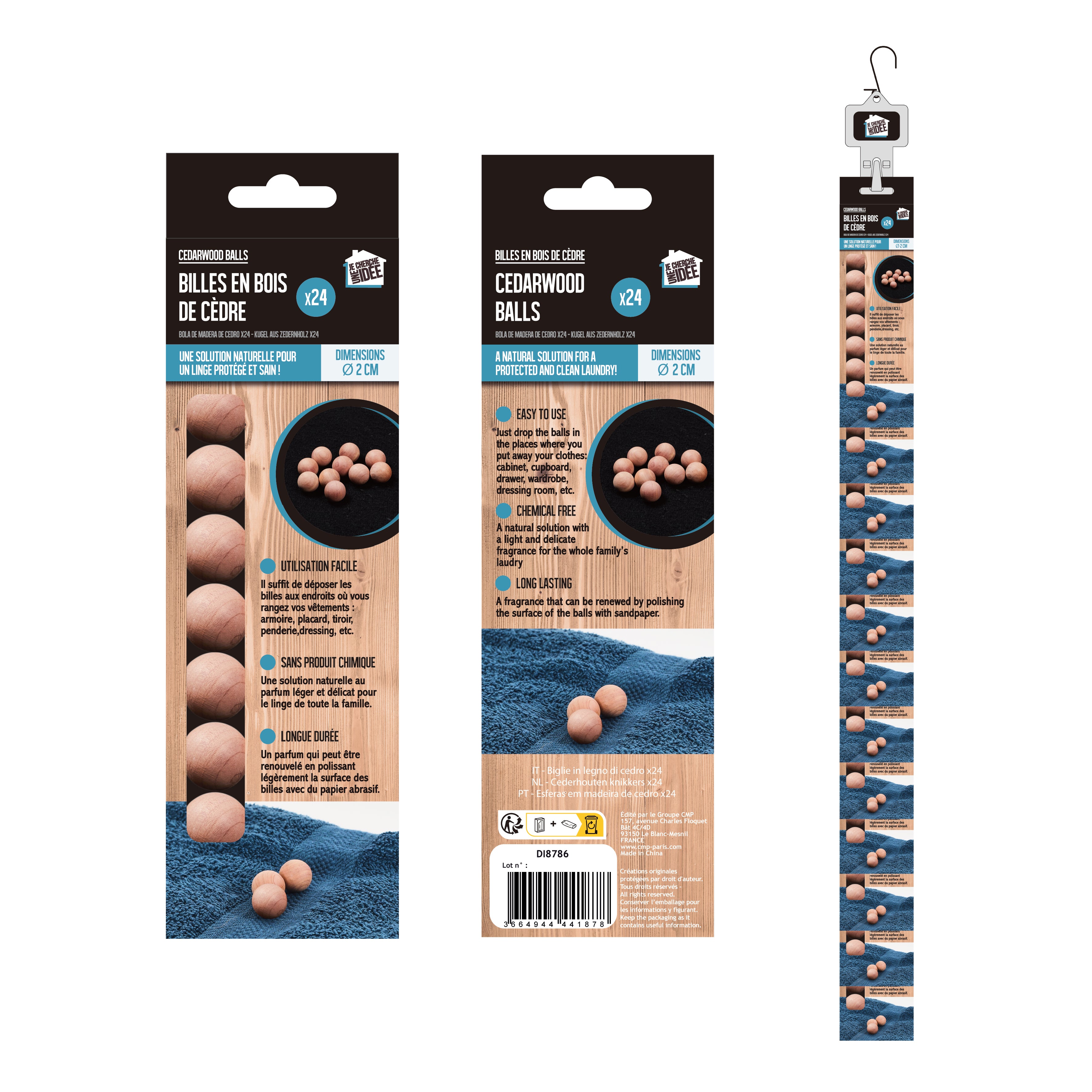 BILLE EN BOIS DE CEDRE X24
