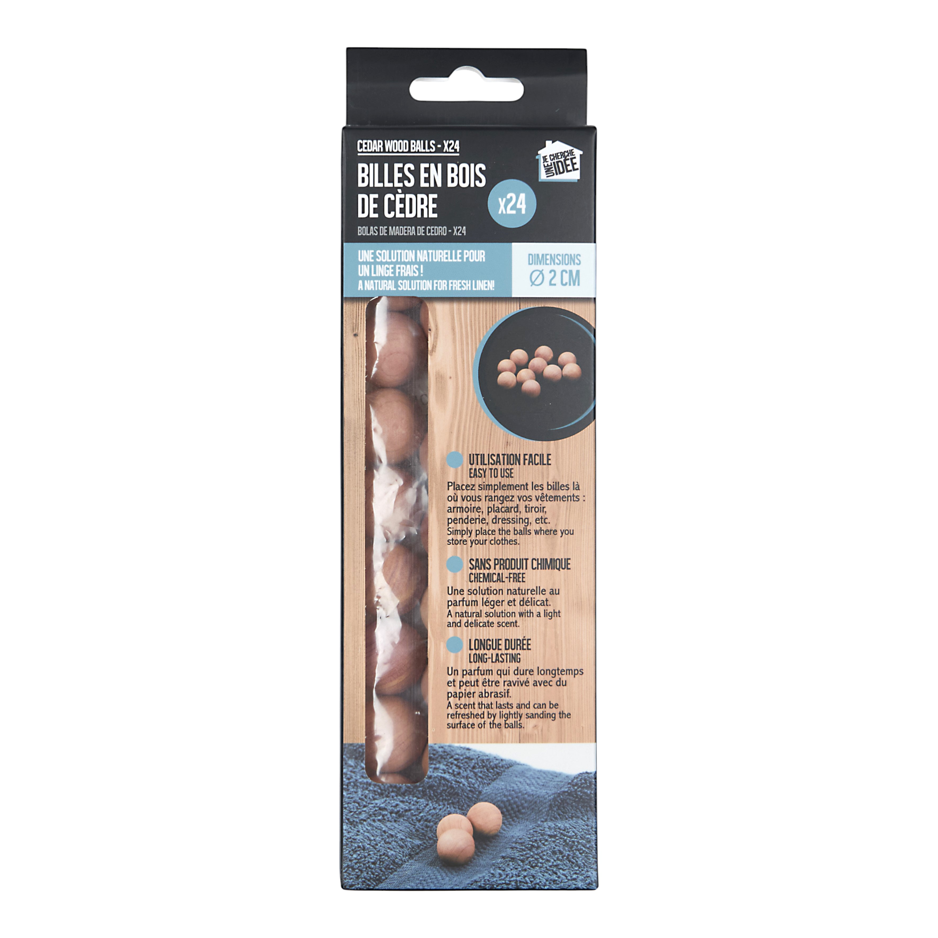 BILLE EN BOIS DE CEDRE X24