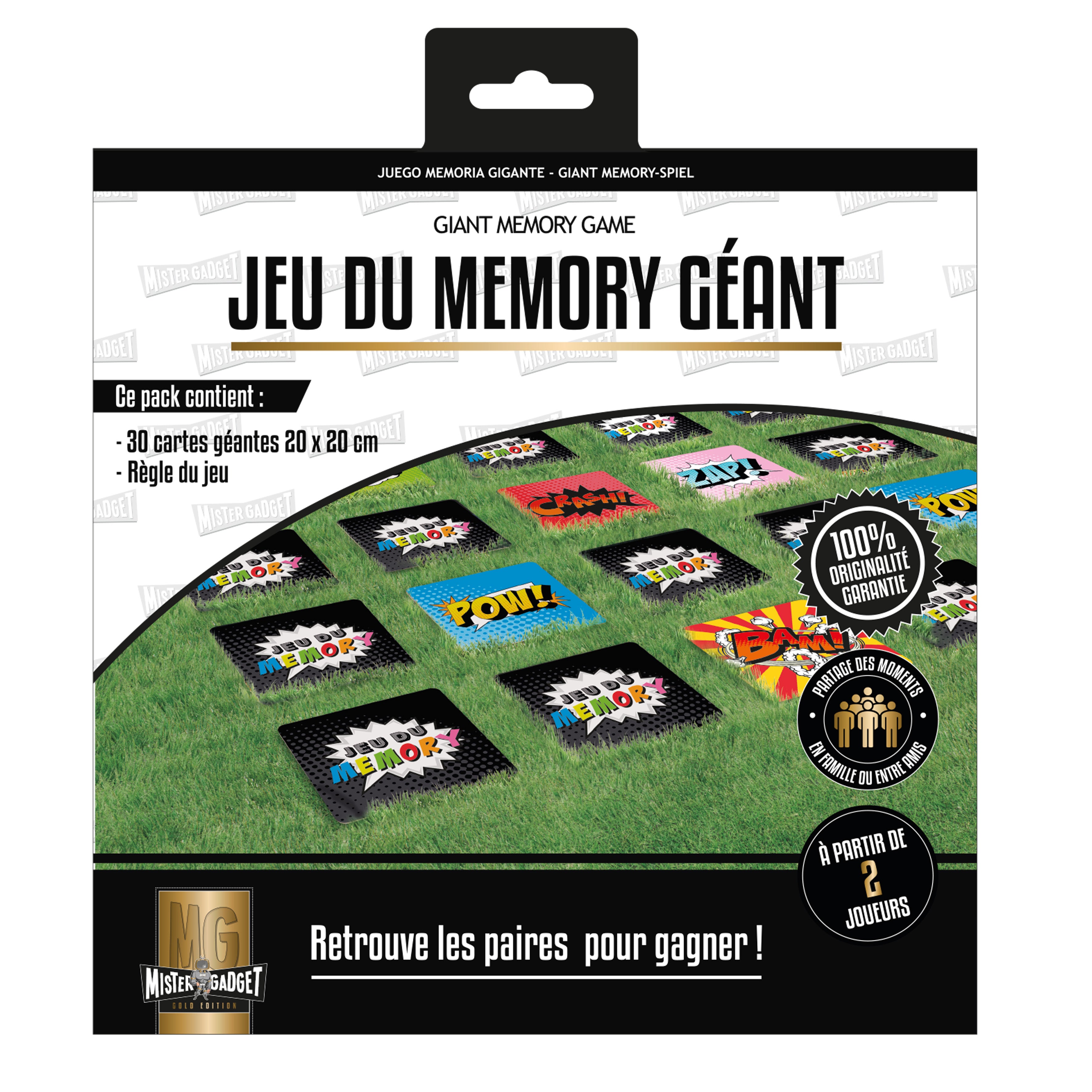 JEU DU MEMORY GEANT 30 CARTES