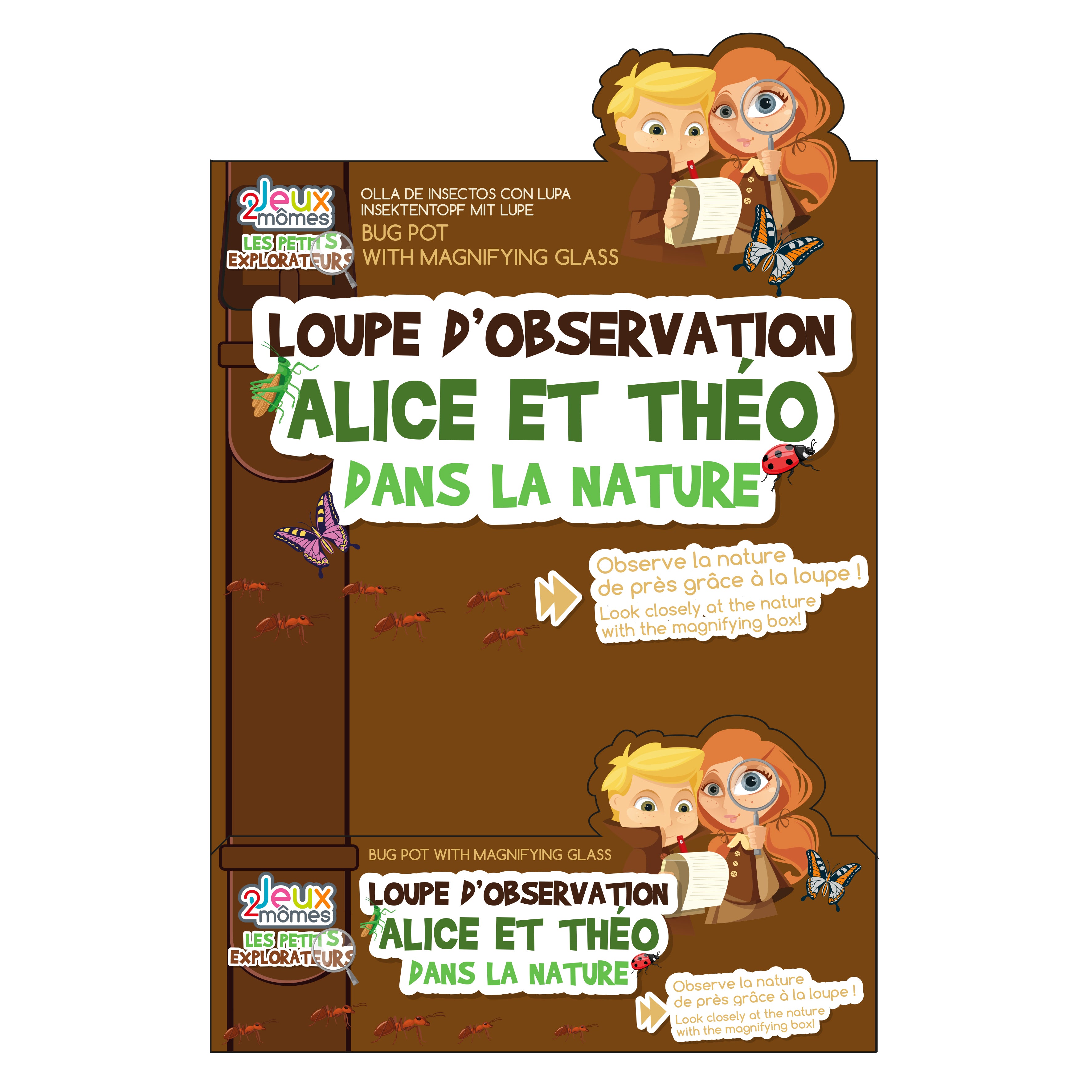 PETIT POT AVEC LOUPE POUR INSECTE