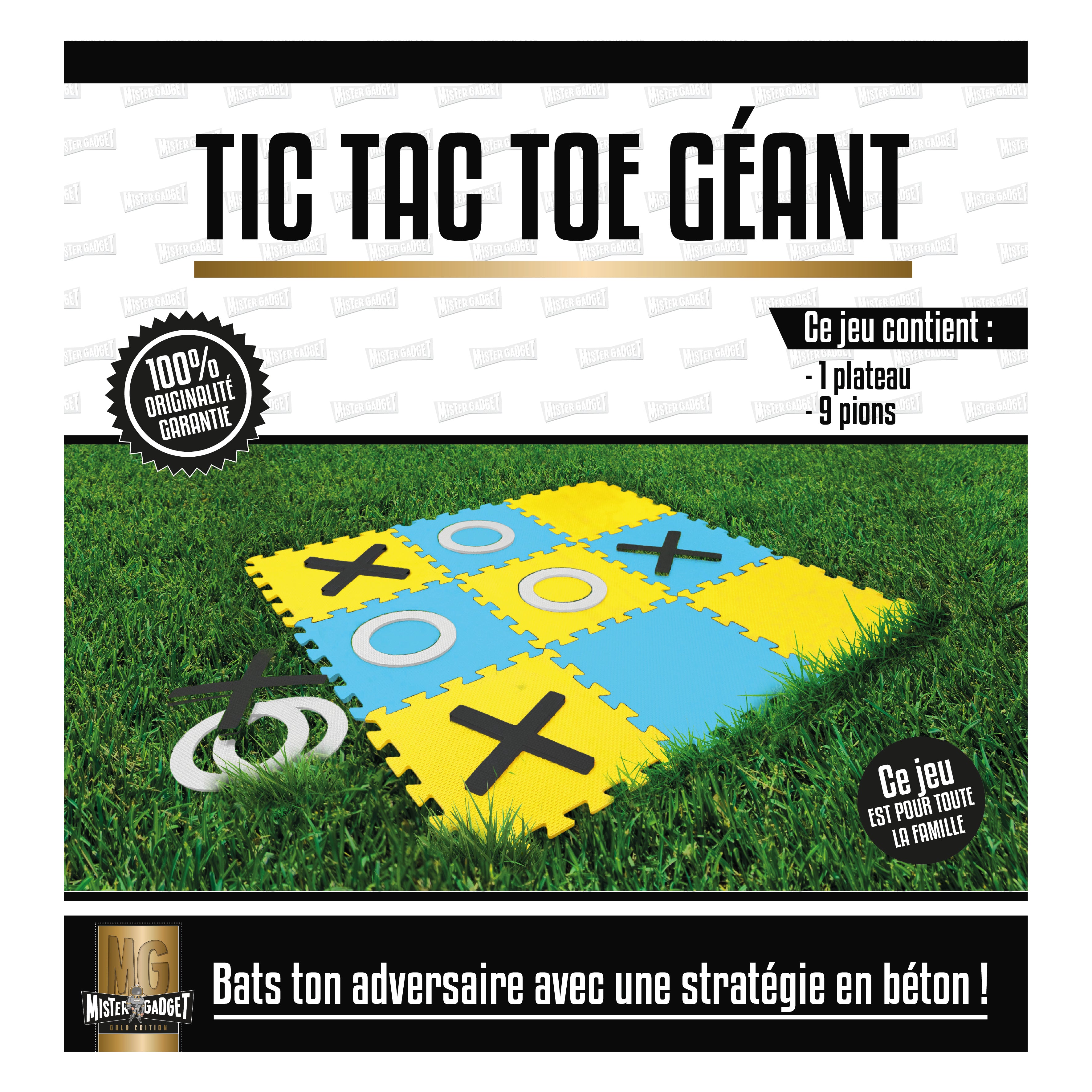 JEU EXTERIEUR TIC TAC TOE 32X32CM