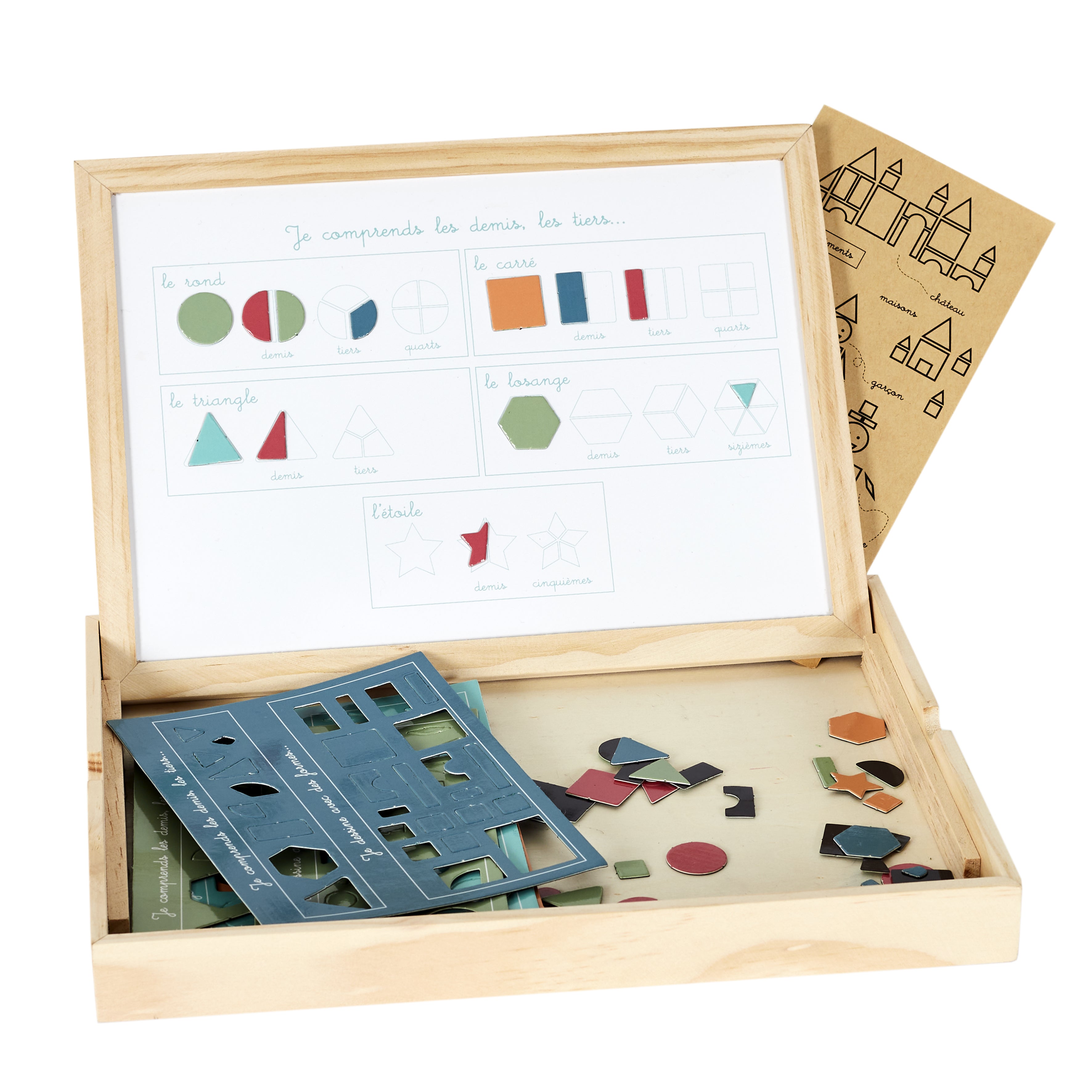 TABLEAU EN BOIS JE COMPRENDS LES FORMES