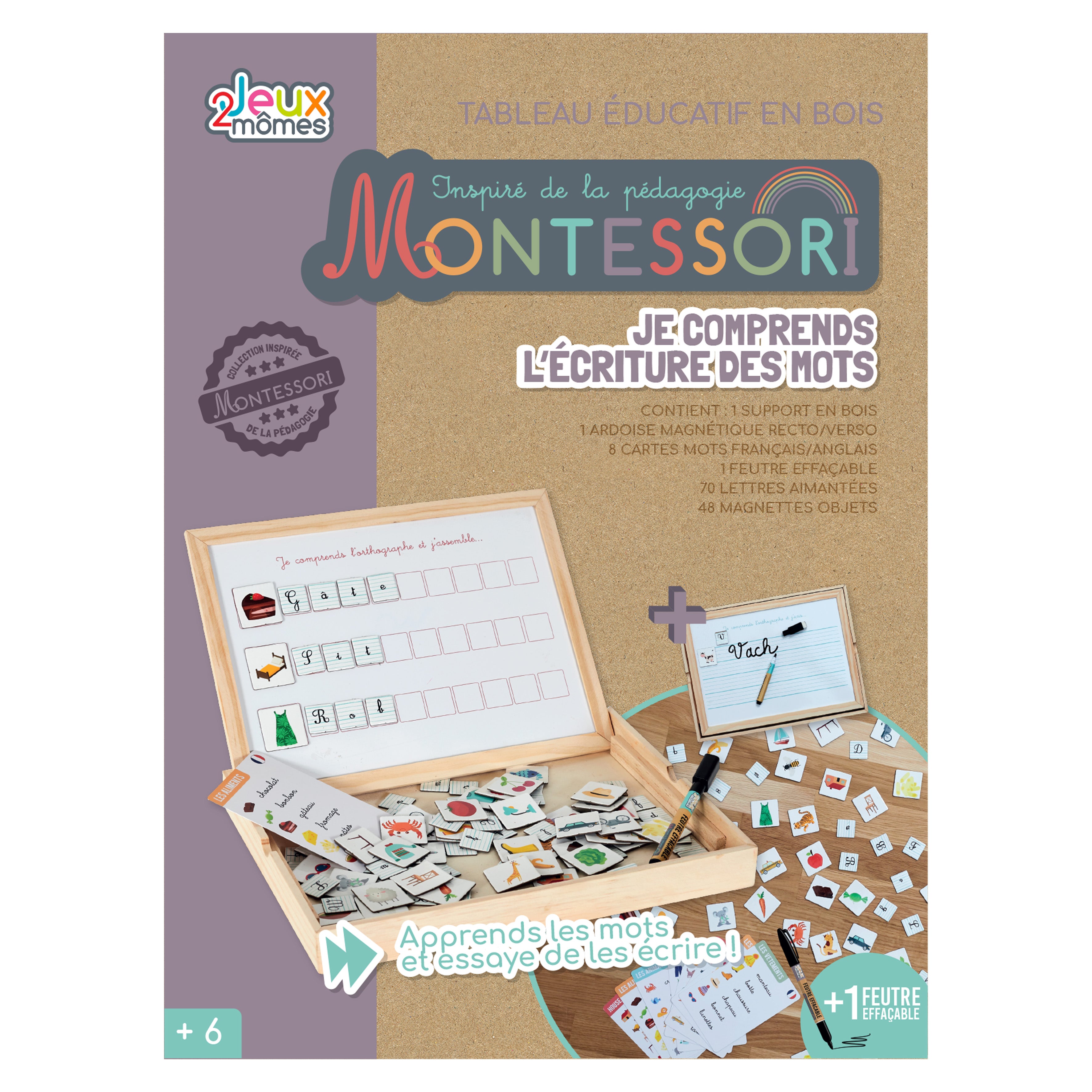 TABLEAU EN BOIS JE COMPRENDS LES LETTRES