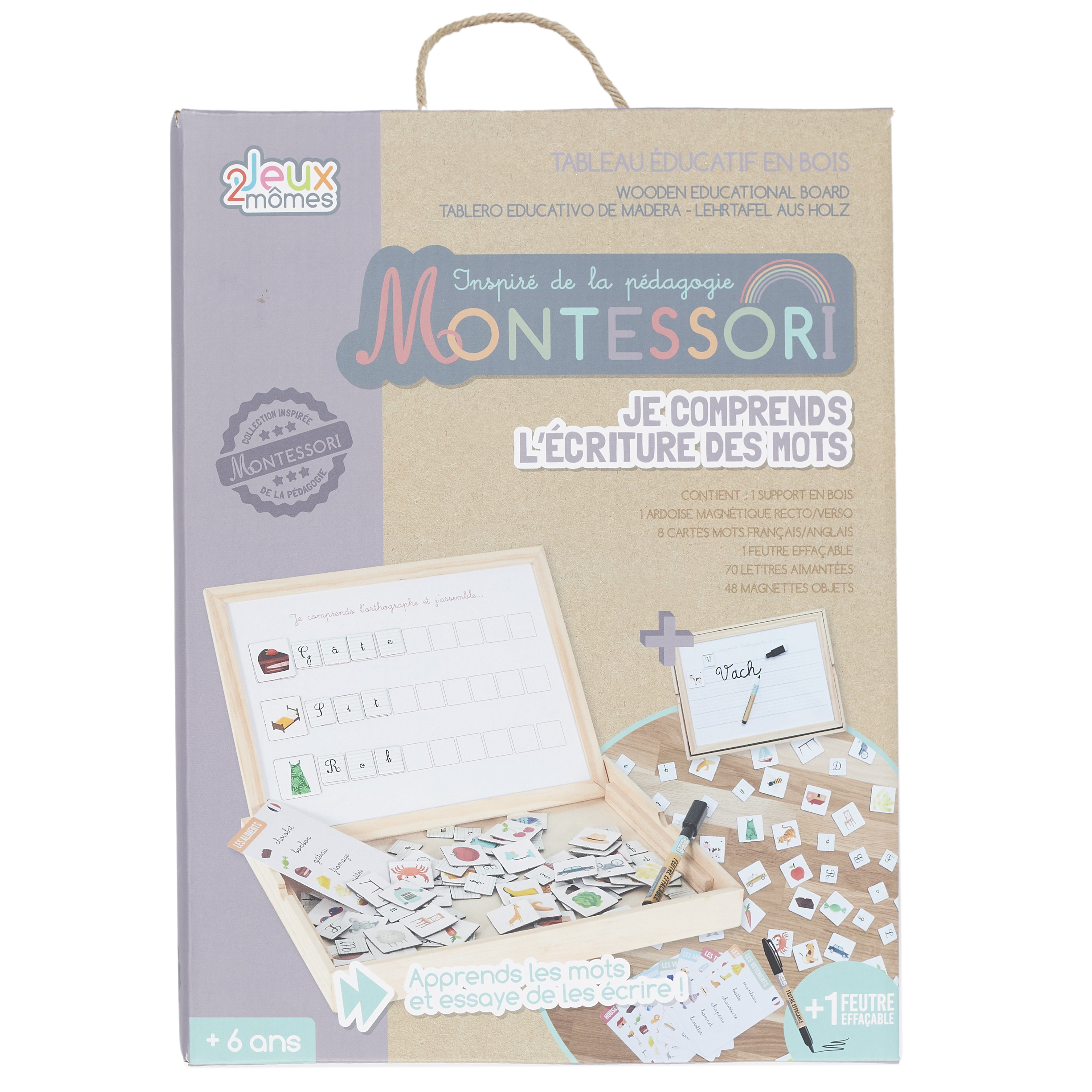 TABLEAU EN BOIS JE COMPRENDS LES LETTRES