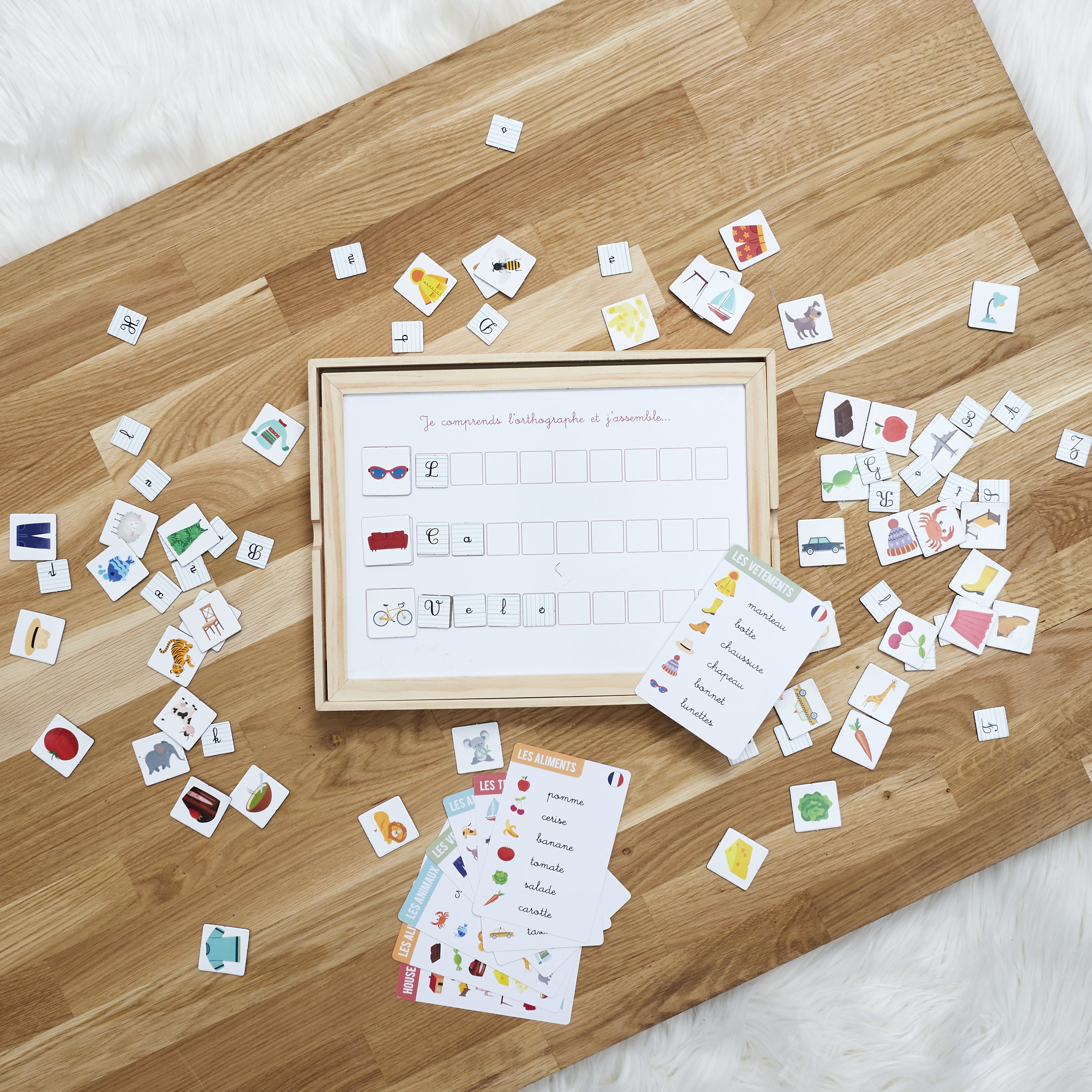 TABLEAU EN BOIS JE COMPRENDS LES LETTRES
