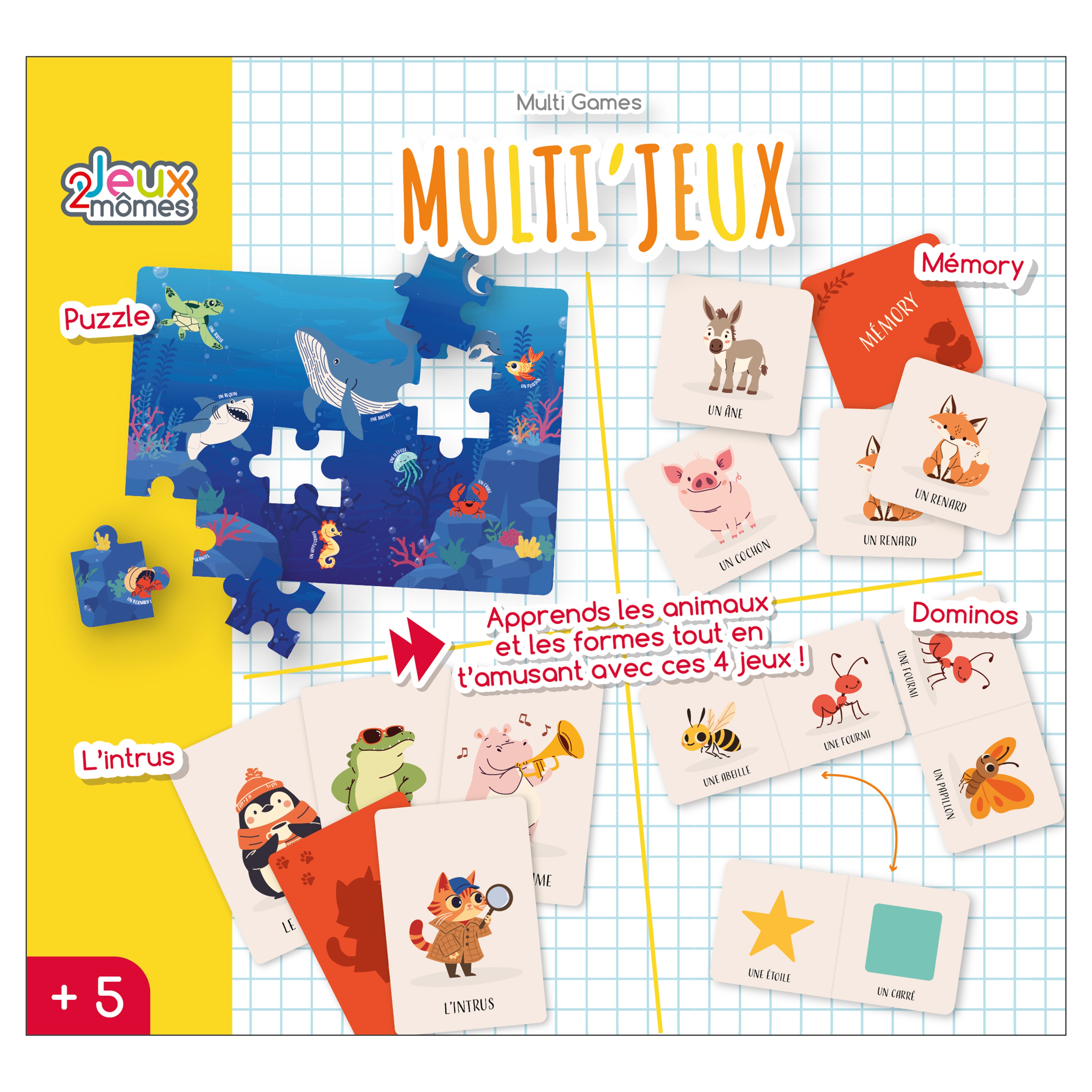 BOITE DE JEUX EDUCATIFS 4 EN 1