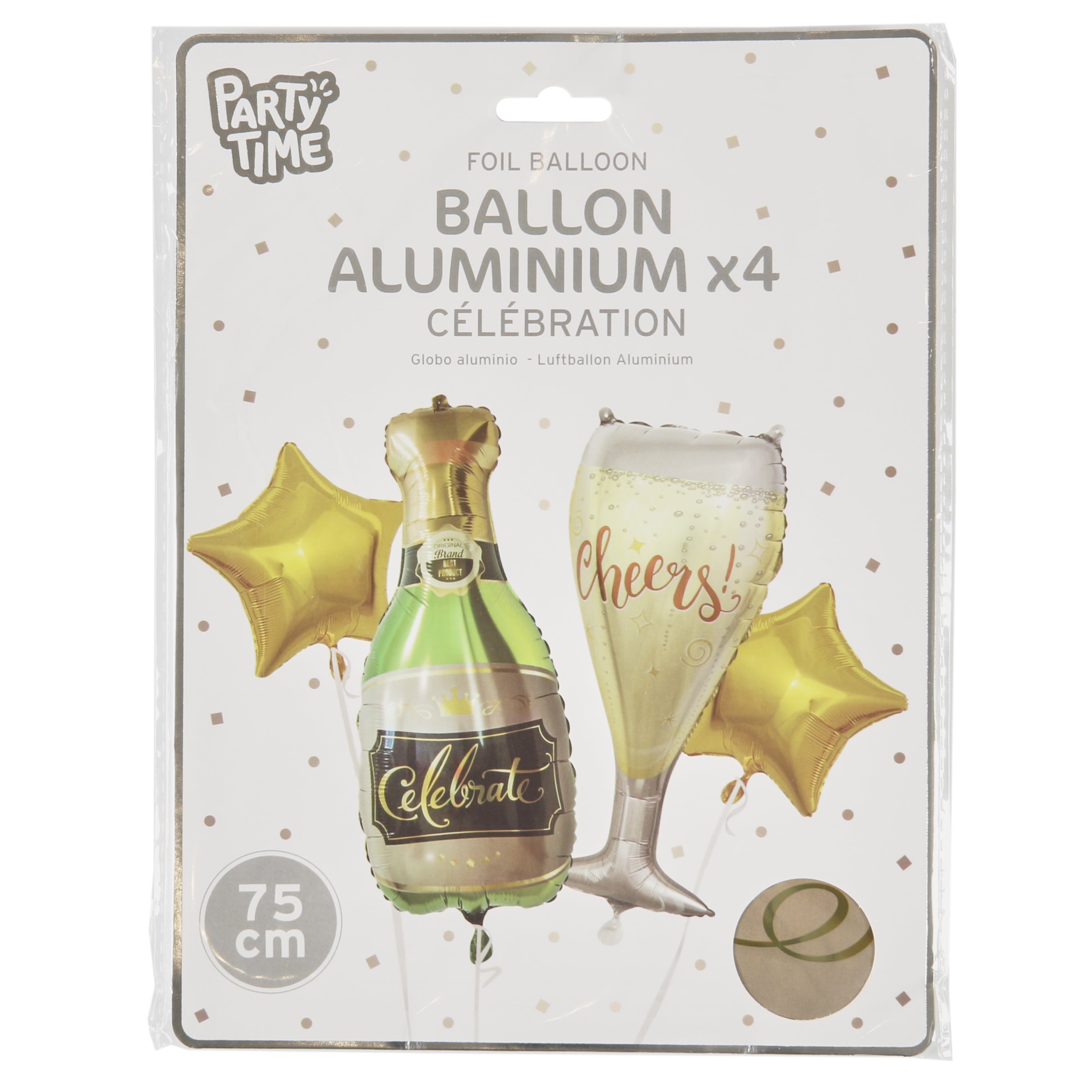 BALLON ALUMINIUM CHAMPAGNE X4
