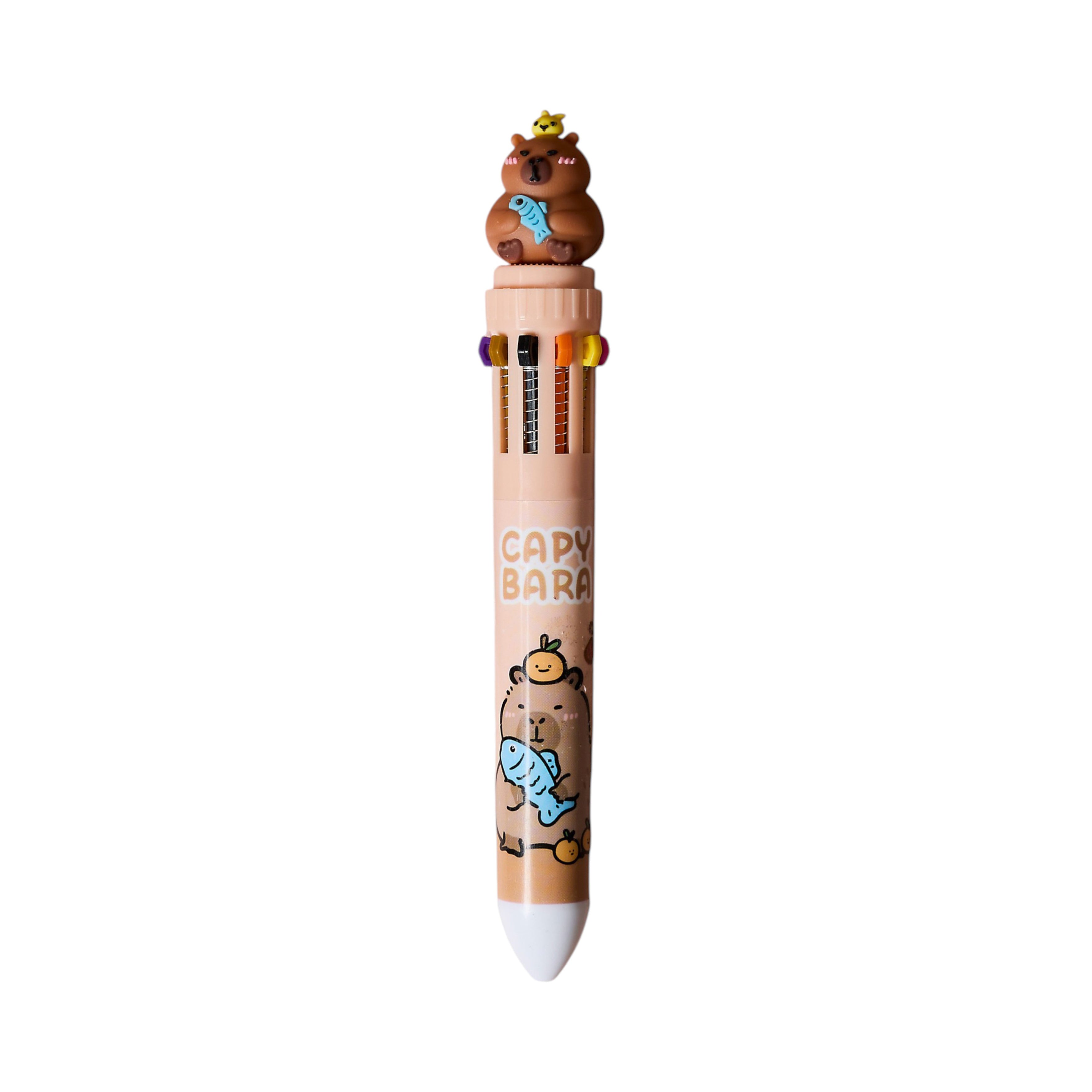 STYLO 10 COULEURS CAPYBARA 3D