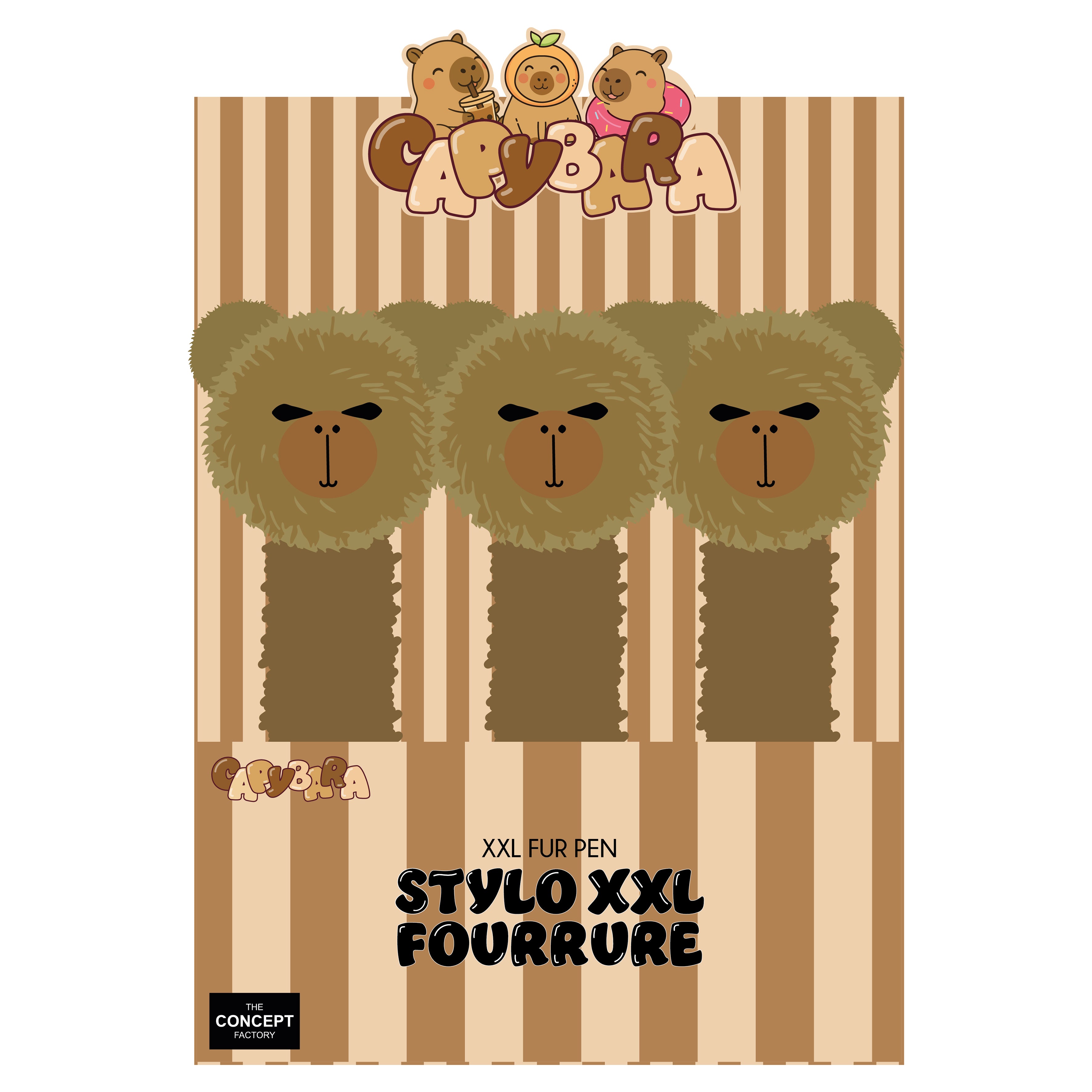 STYLO IMITATION FOURRURE CAPYBARA