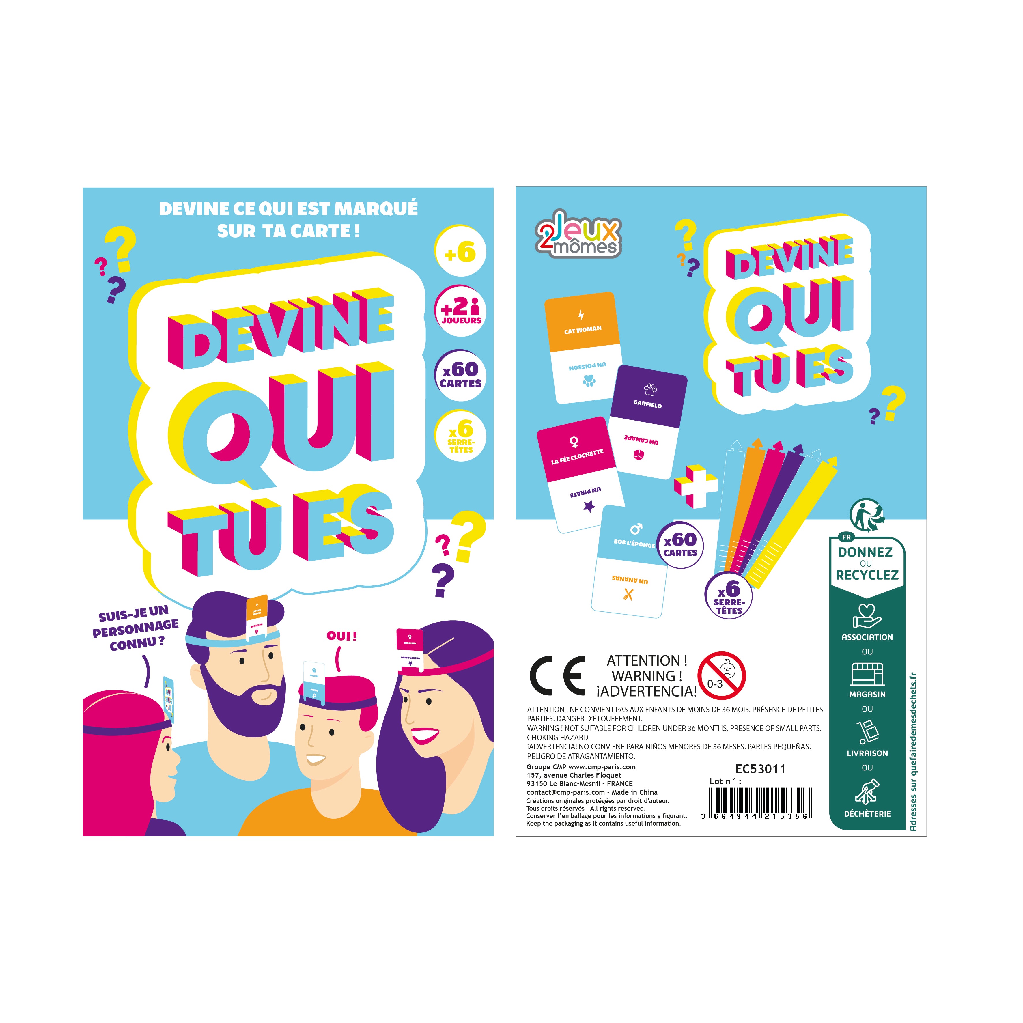 JEU DE CARTES DEVINES QUI JE SUIS X60 CARTES