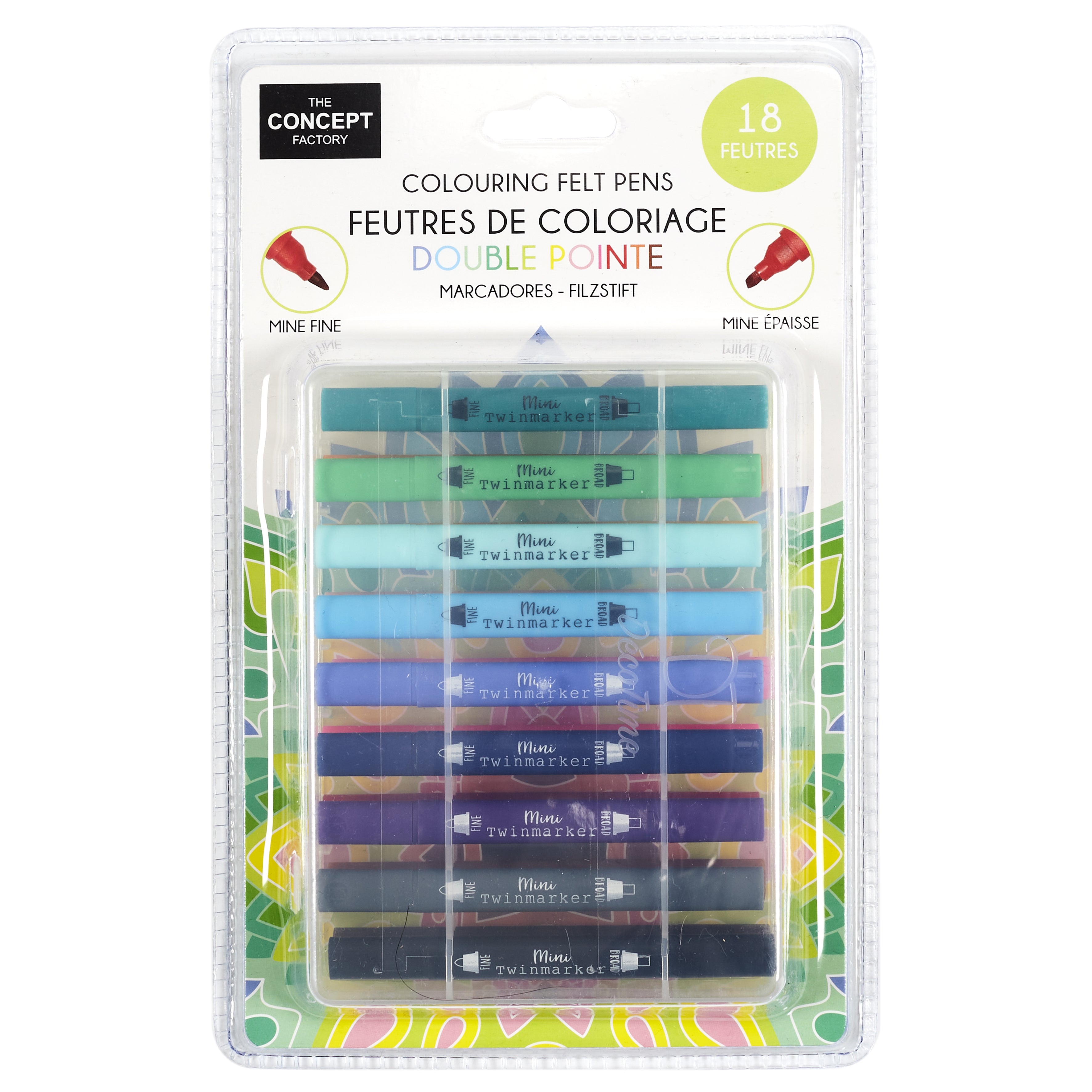FEUTRE DE COLORIAGE DOUBLE POINTE X18