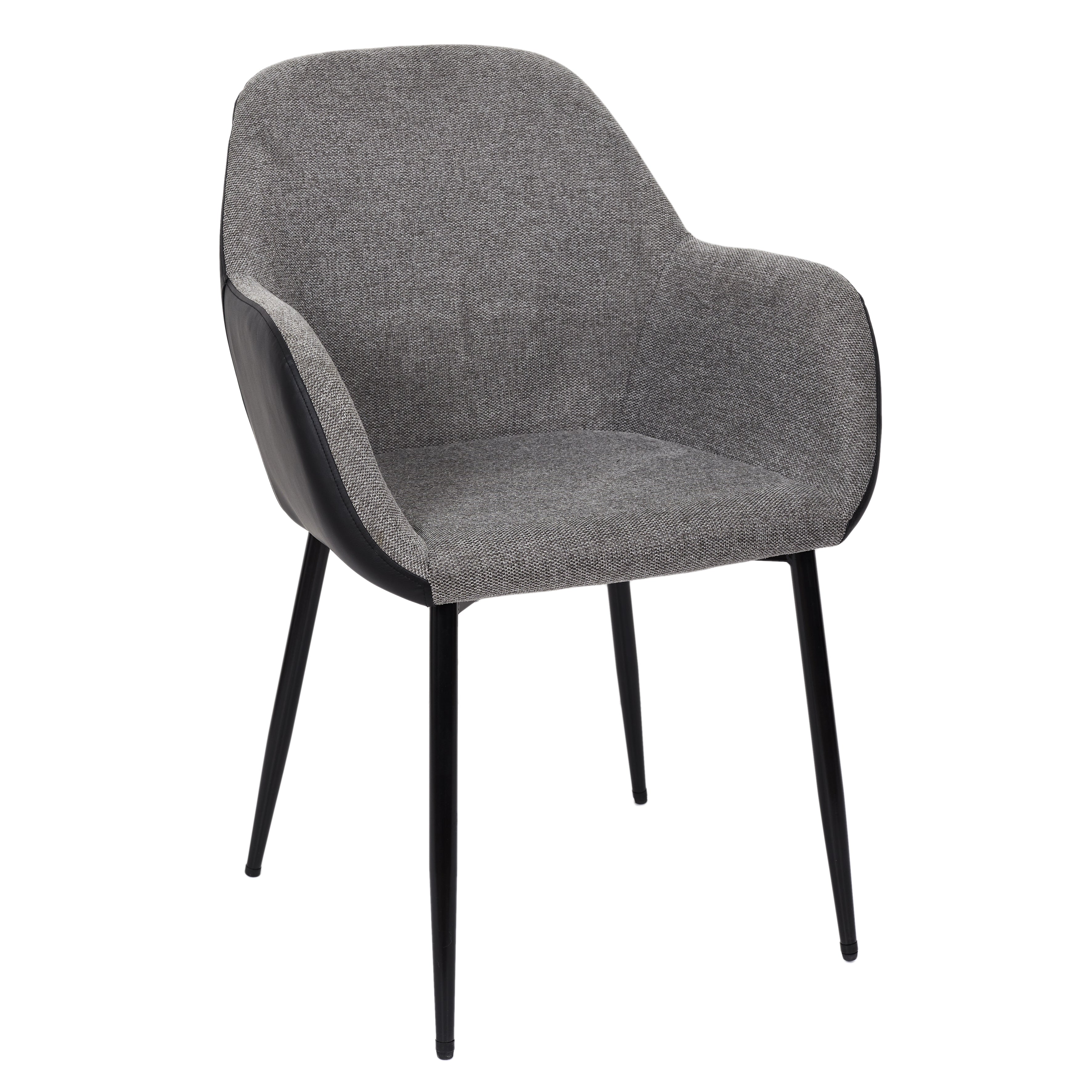 FAUTEUIL MEMPHIS GRIS ET NOIR - LOT DE 2