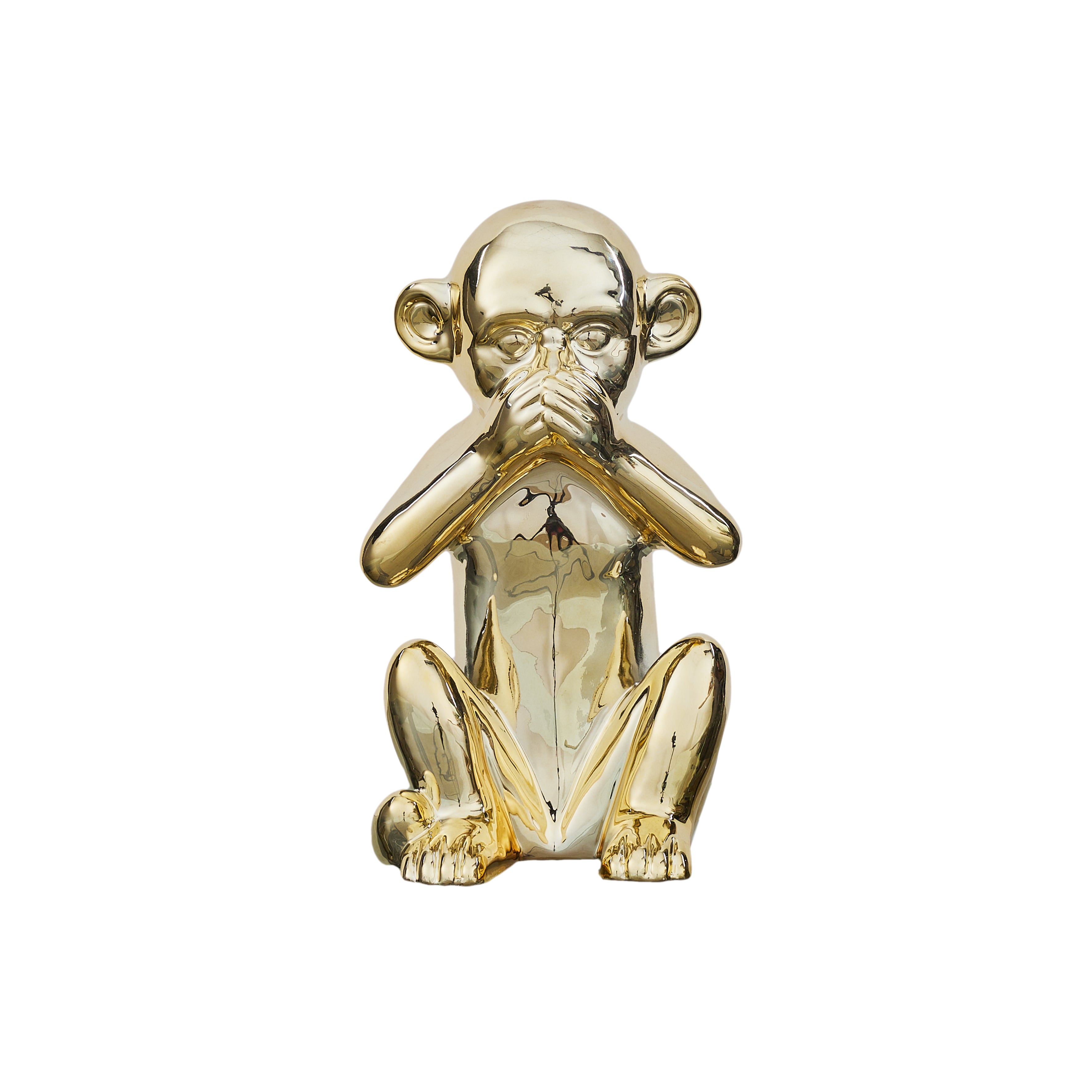 STATUE SINGE DORE H28CM