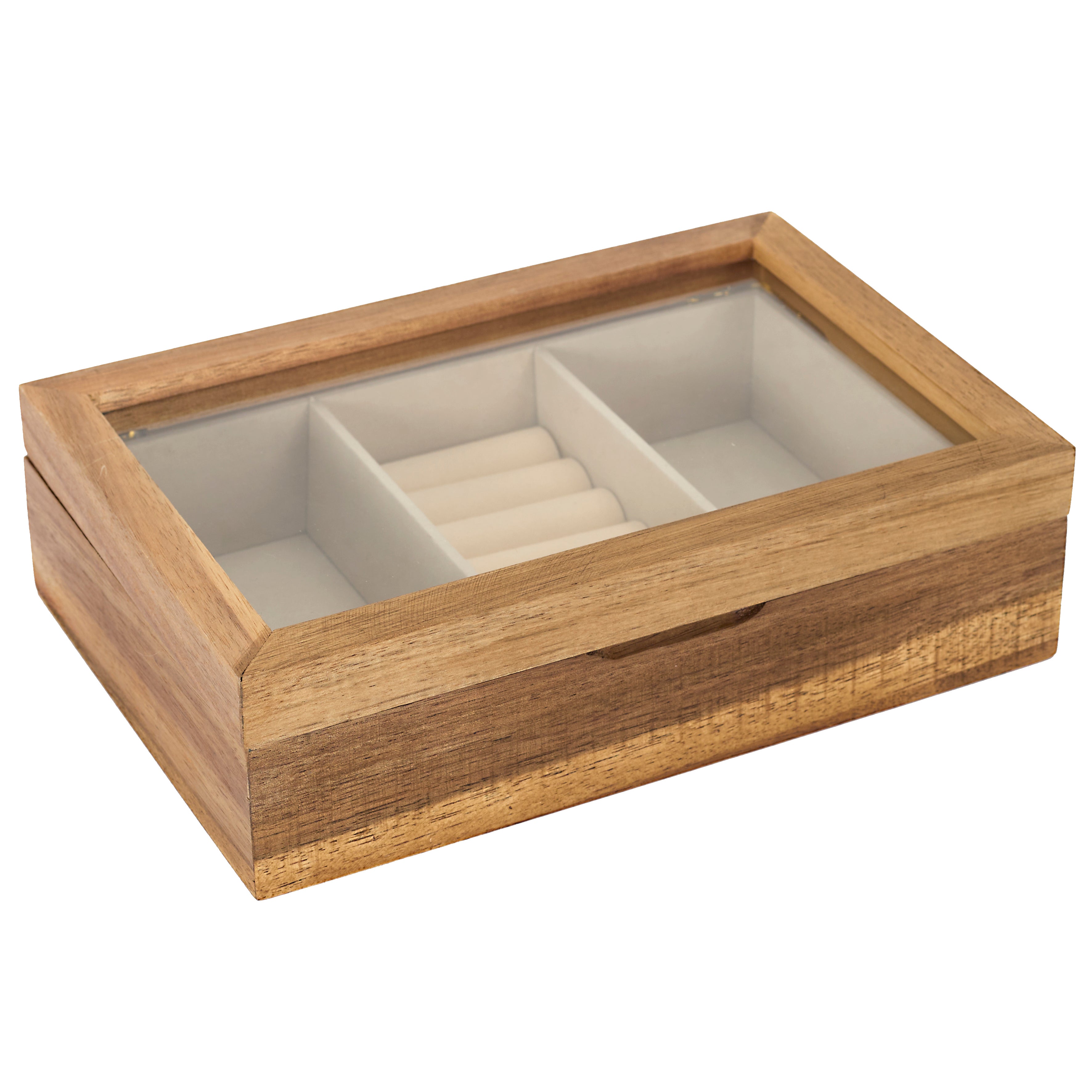 BOITE A BIJOUX VERRE ET BOIS