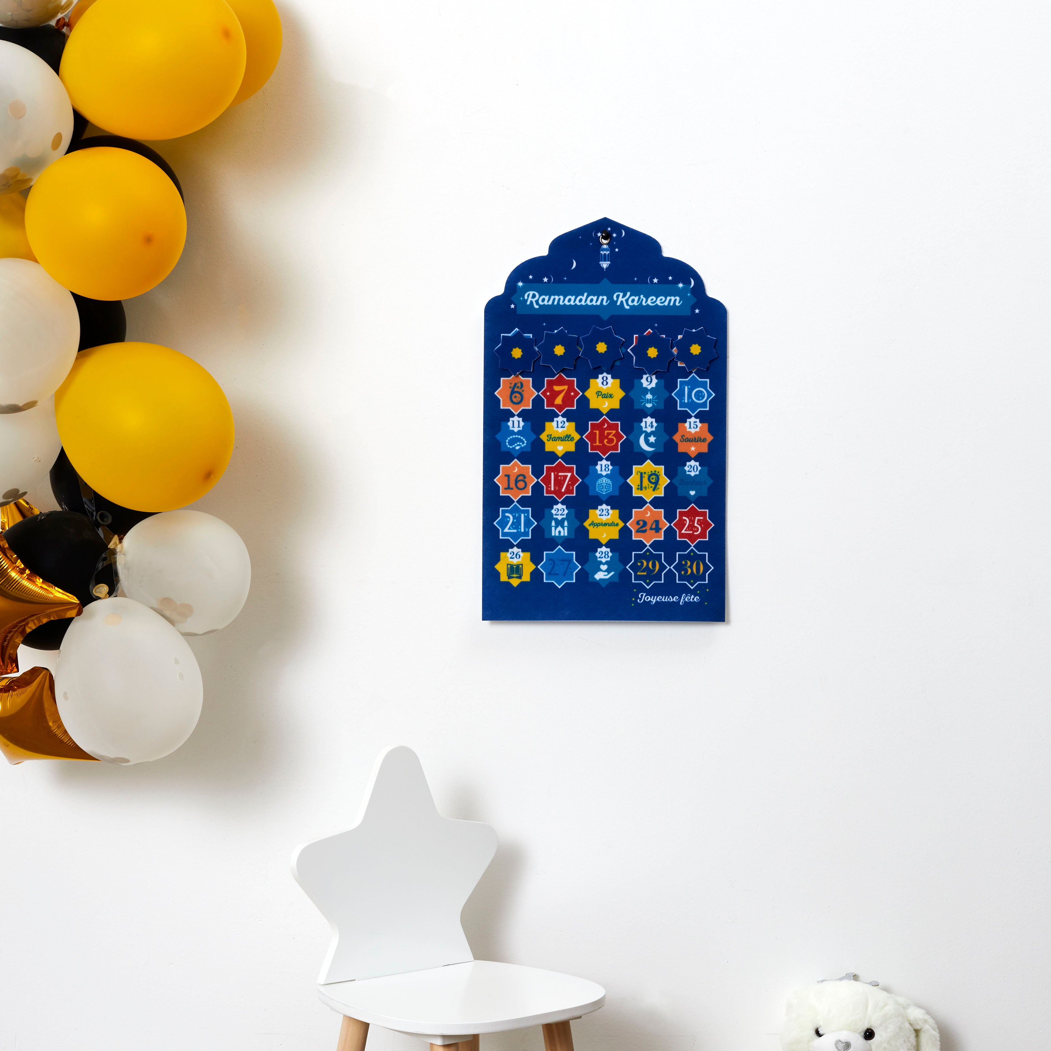 CALENDRIER RAMADAN 30 JOURS 28X50CM