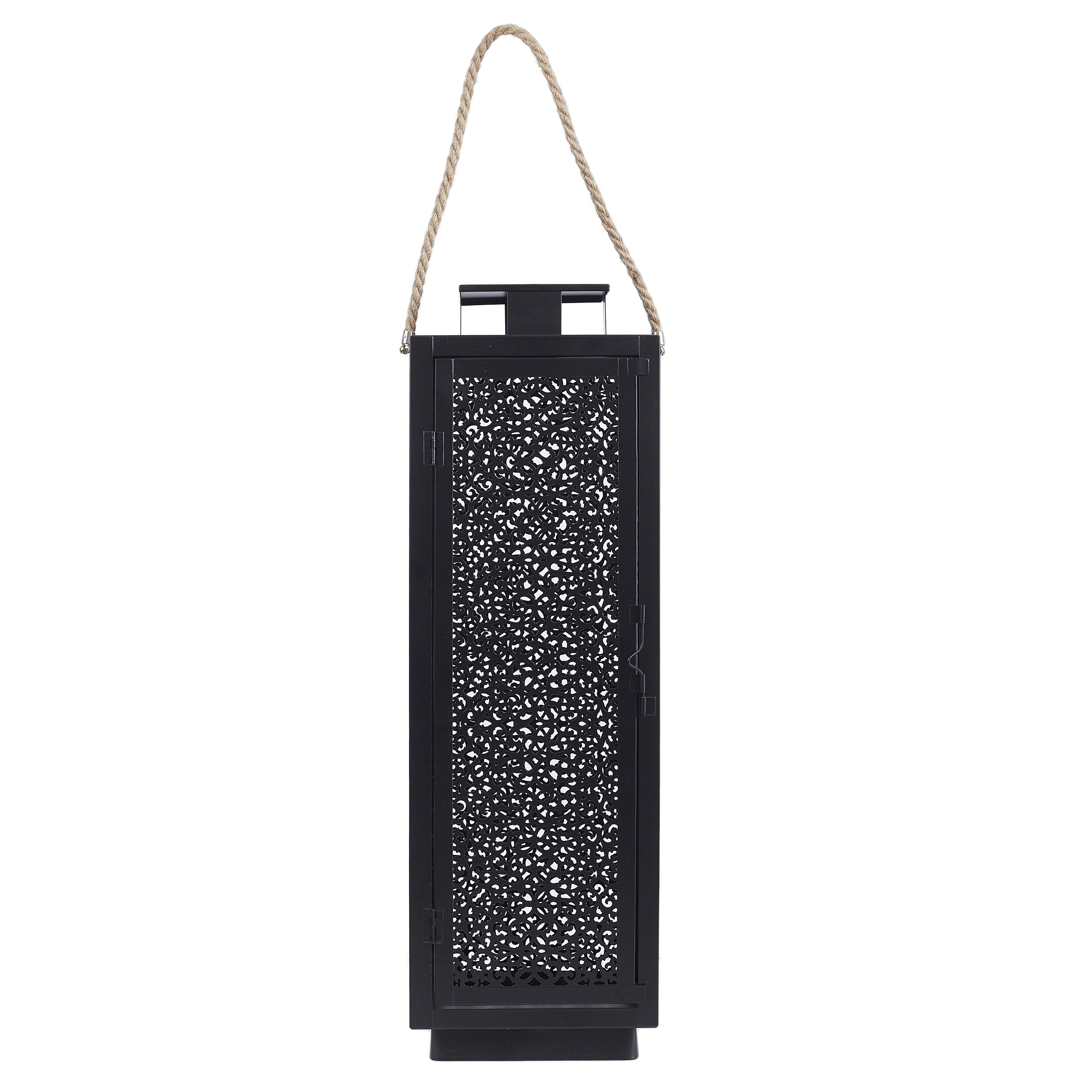 LANTERNE METAL AJOURE NOIR X2