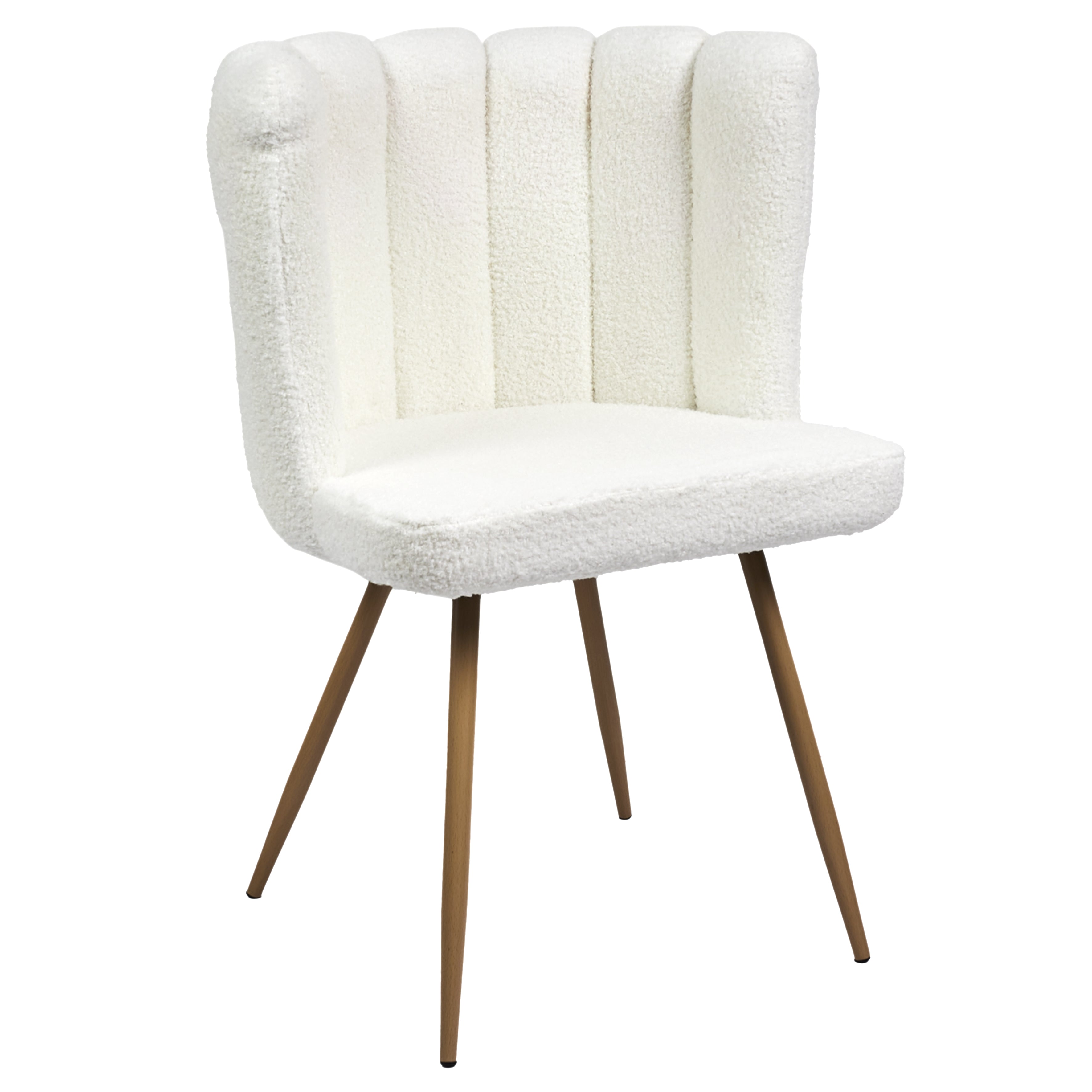 CHAISE ARIEL BOUCLETTE BLANC - LOT DE 2
