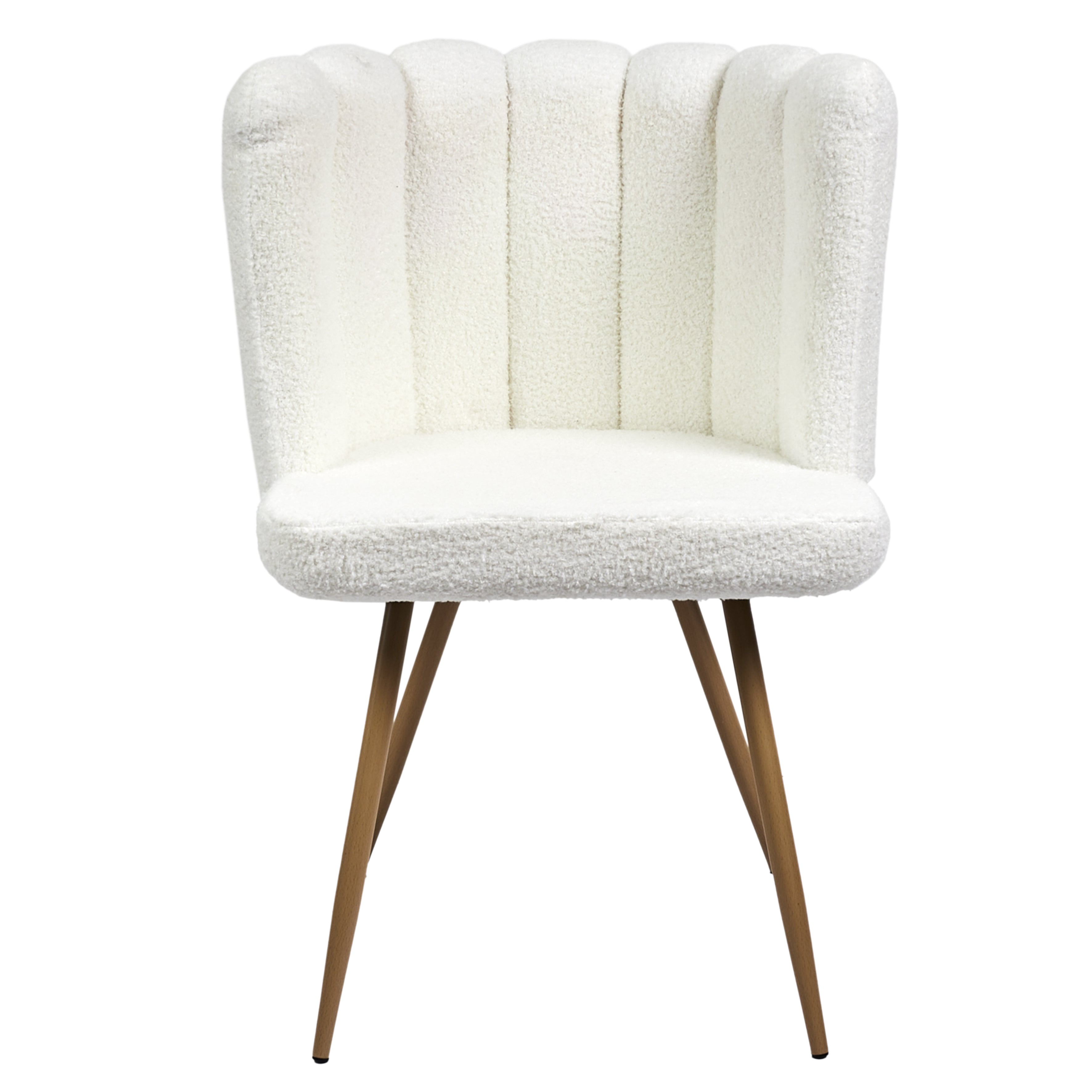 CHAISE ARIEL BOUCLETTE BLANC - LOT DE 2
