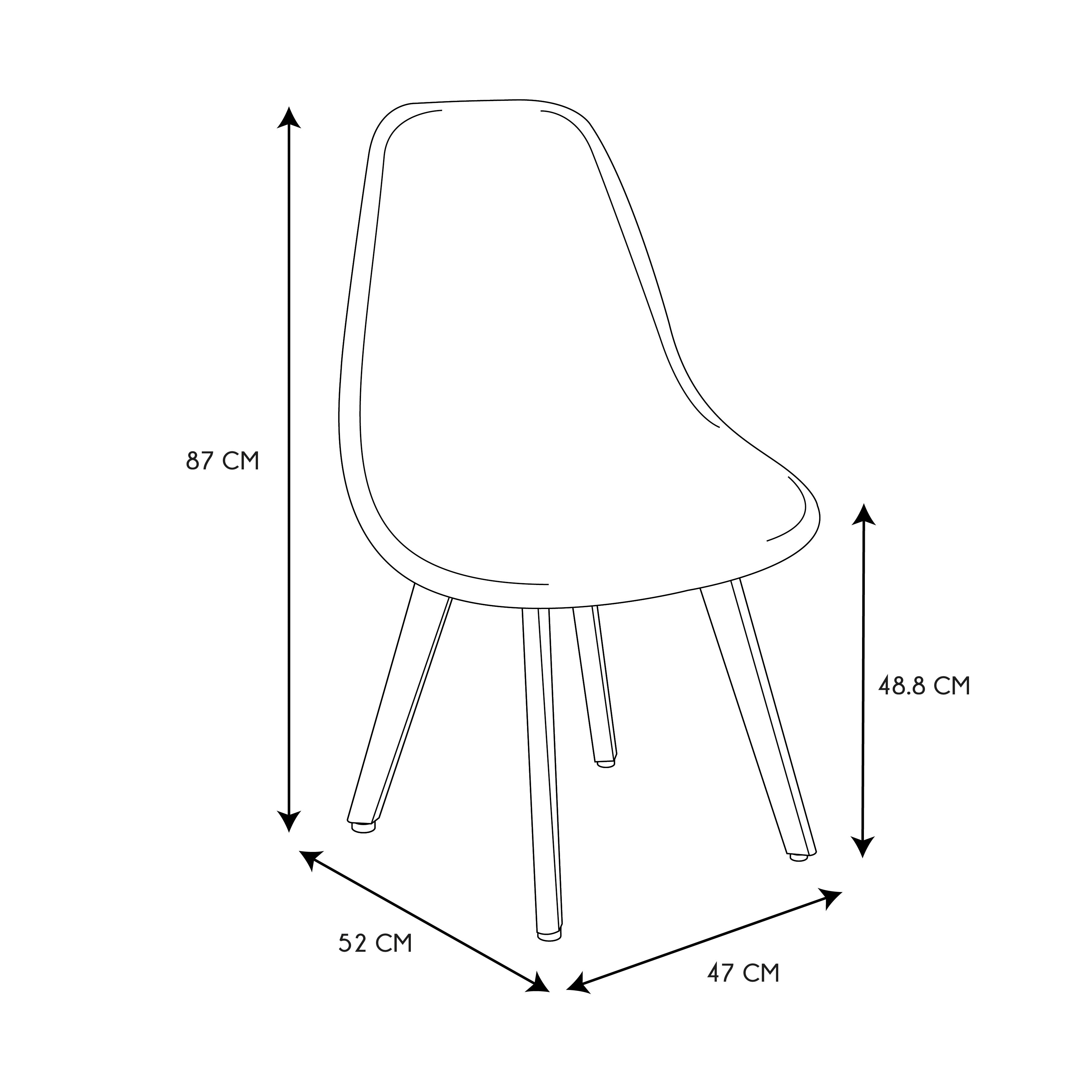CHAISE SCANDINAVE PATCHWORK BLANC - LOT DE 4