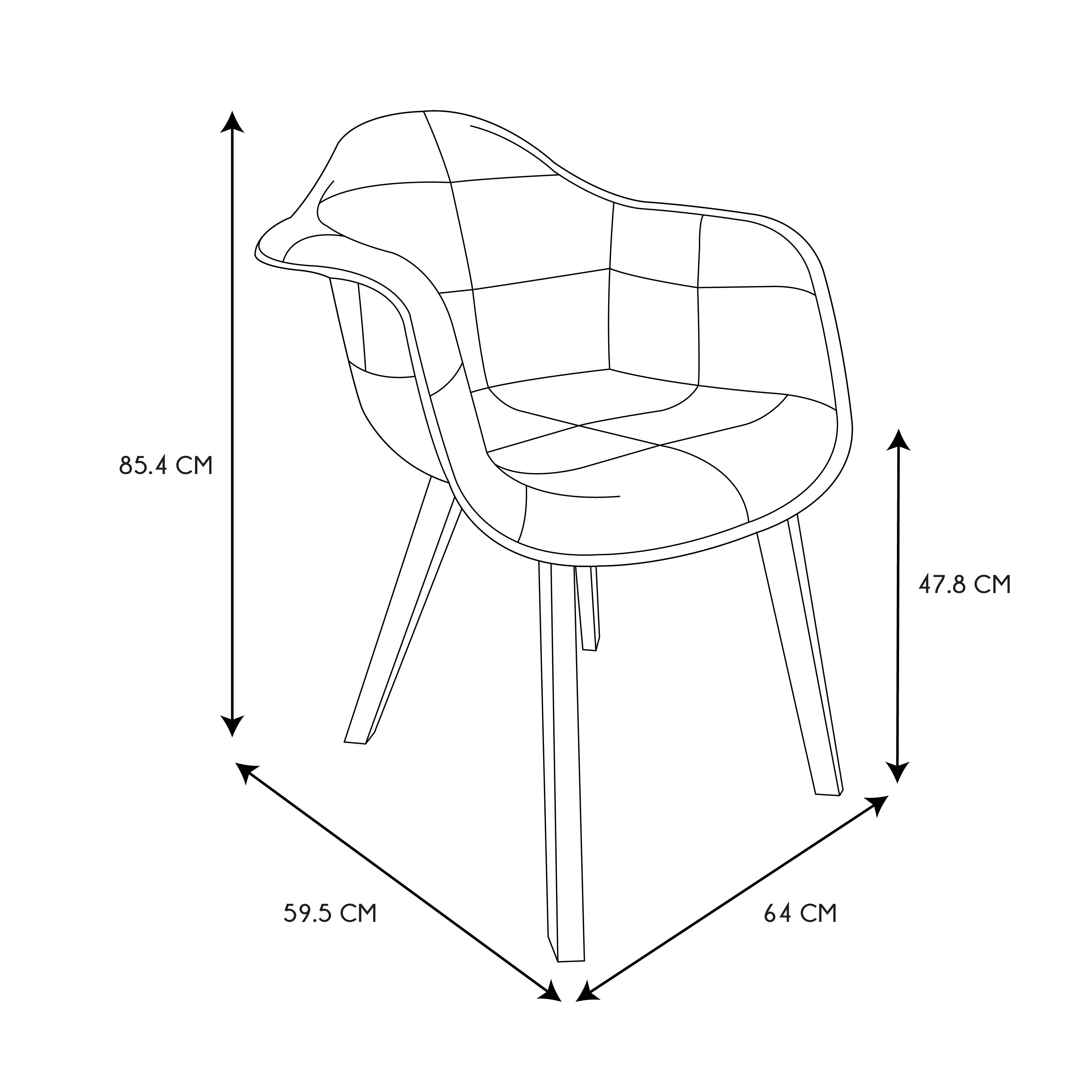 FAUTEUIL SCANDINAVE PATCHWORK BLANC - LOT DE 2