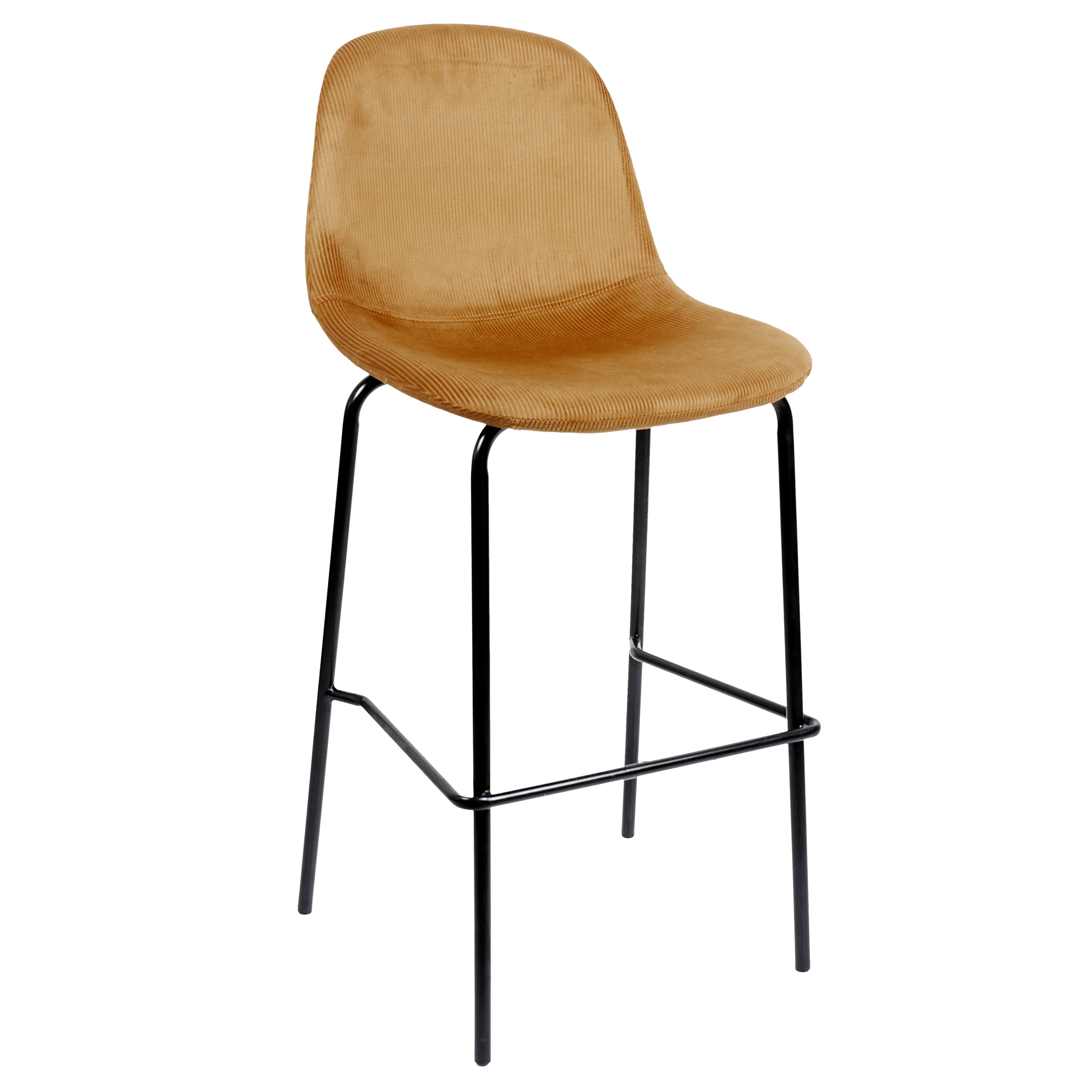 CHAISE DE BAR GIULIA JAUNE - LOT DE 2