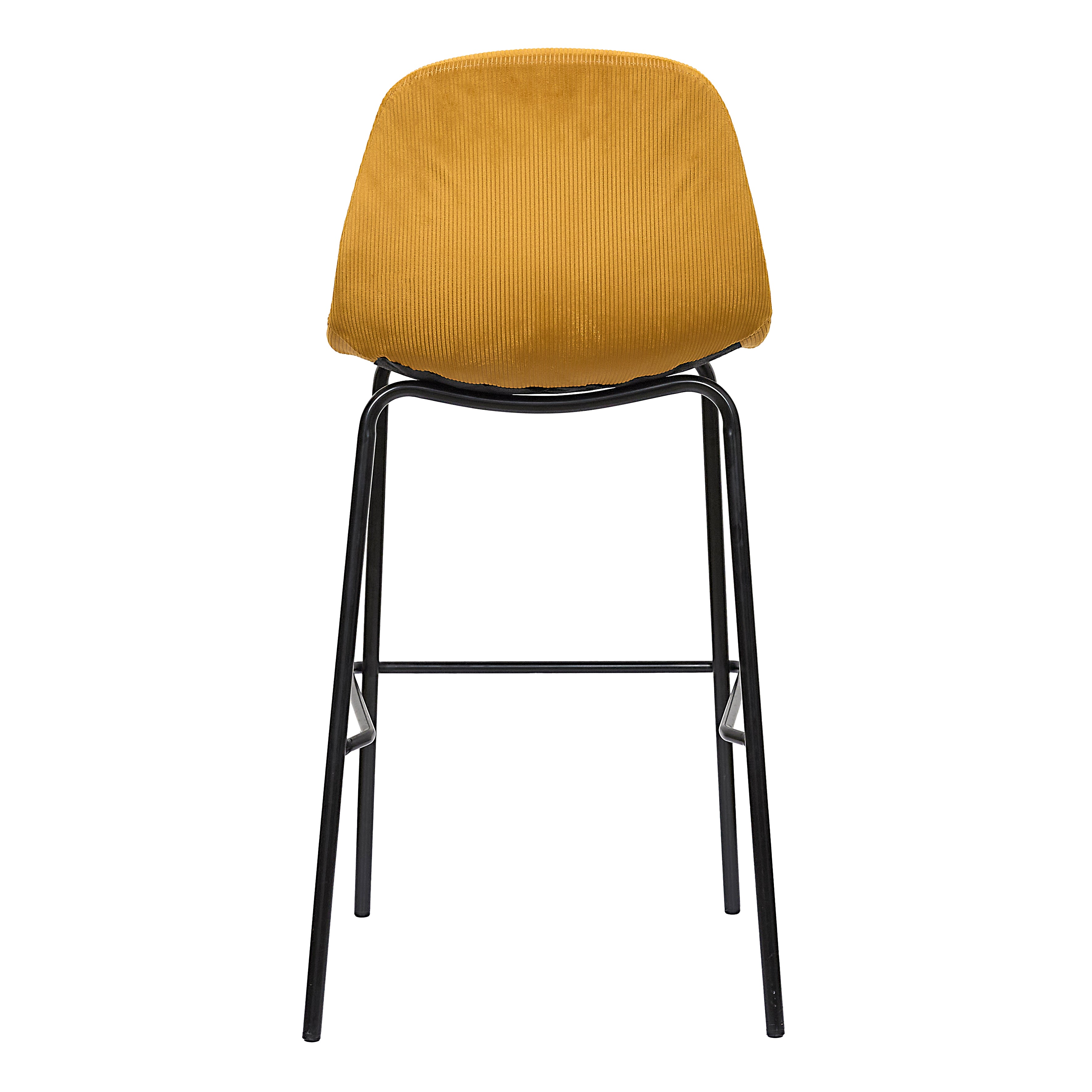 CHAISE DE BAR GIULIA JAUNE - LOT DE 2