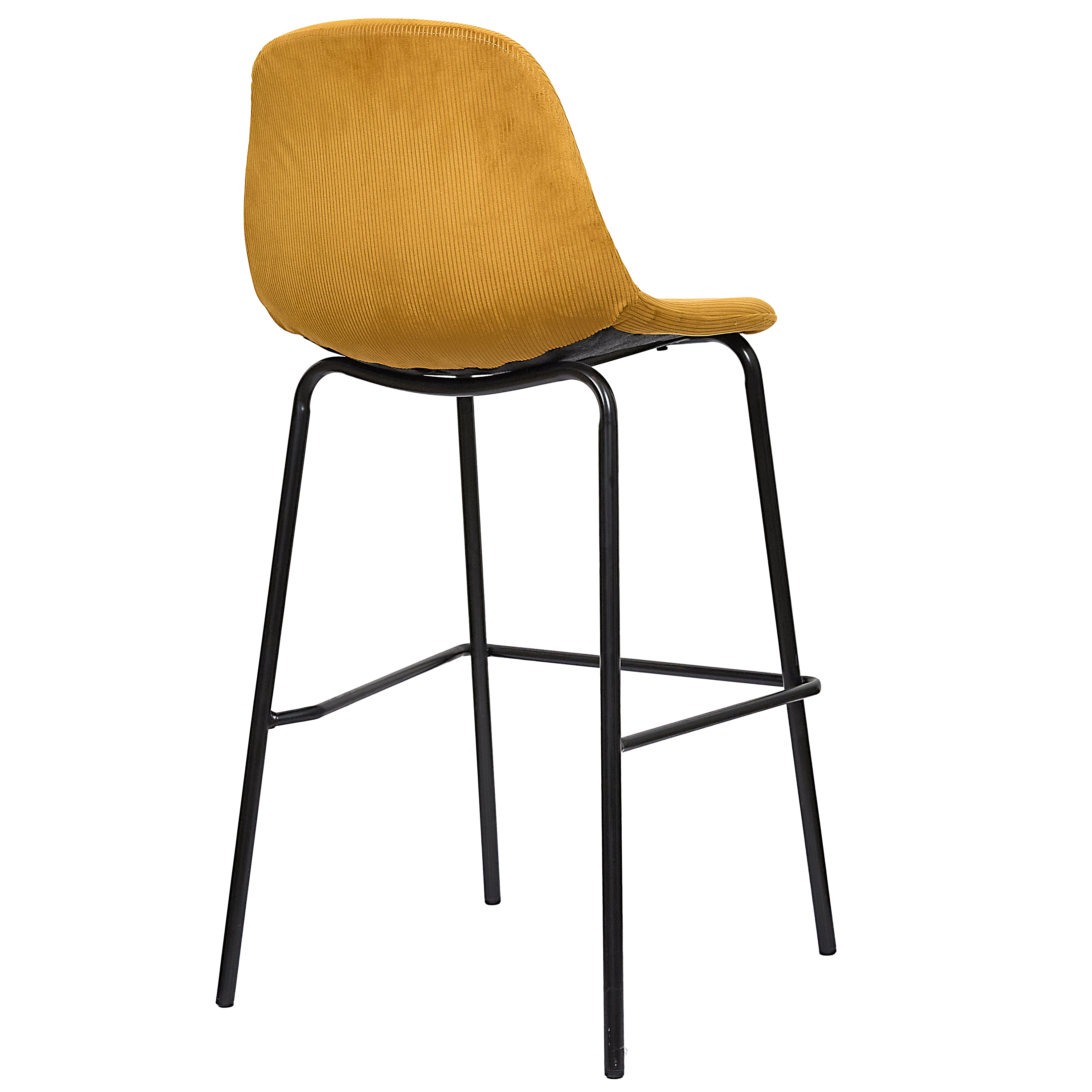 CHAISE DE BAR GIULIA JAUNE - LOT DE 2
