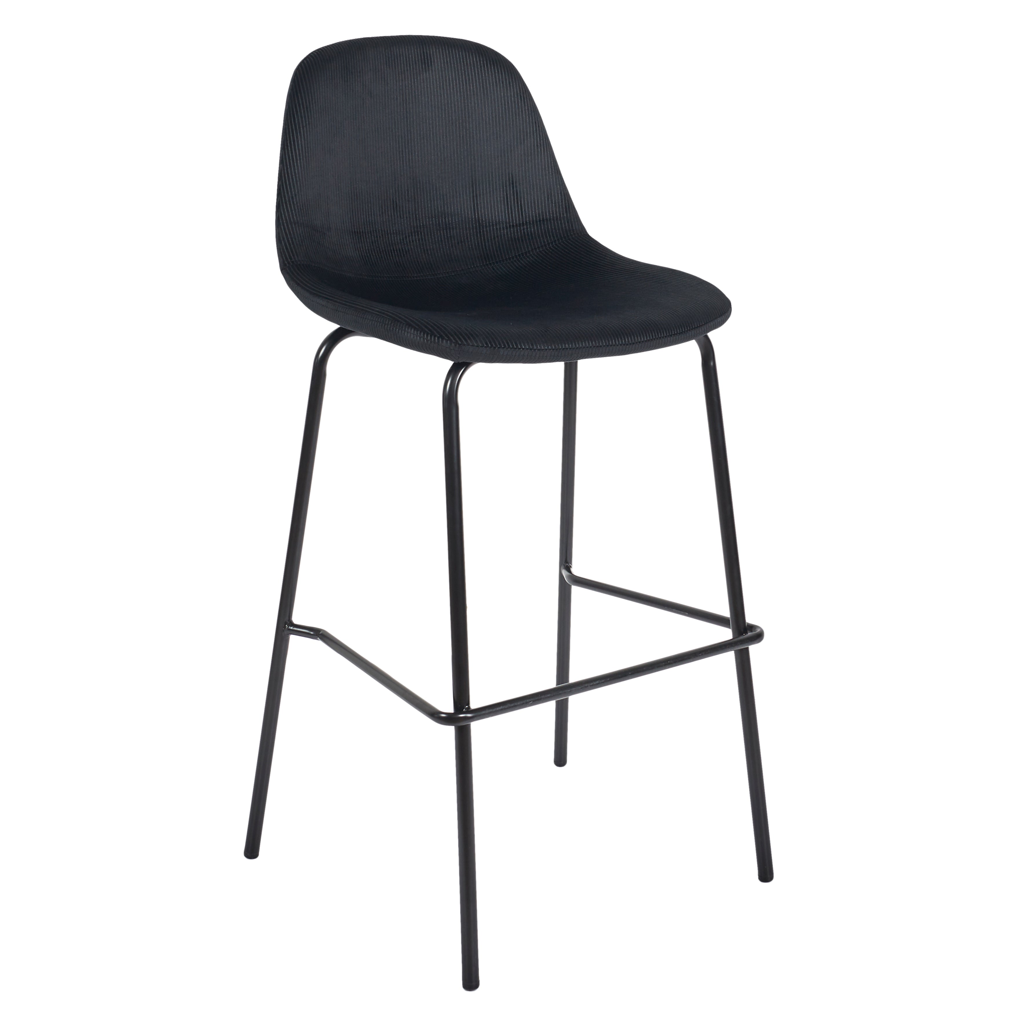 CHAISE DE BAR GIULIA NOIR - LOT DE 2