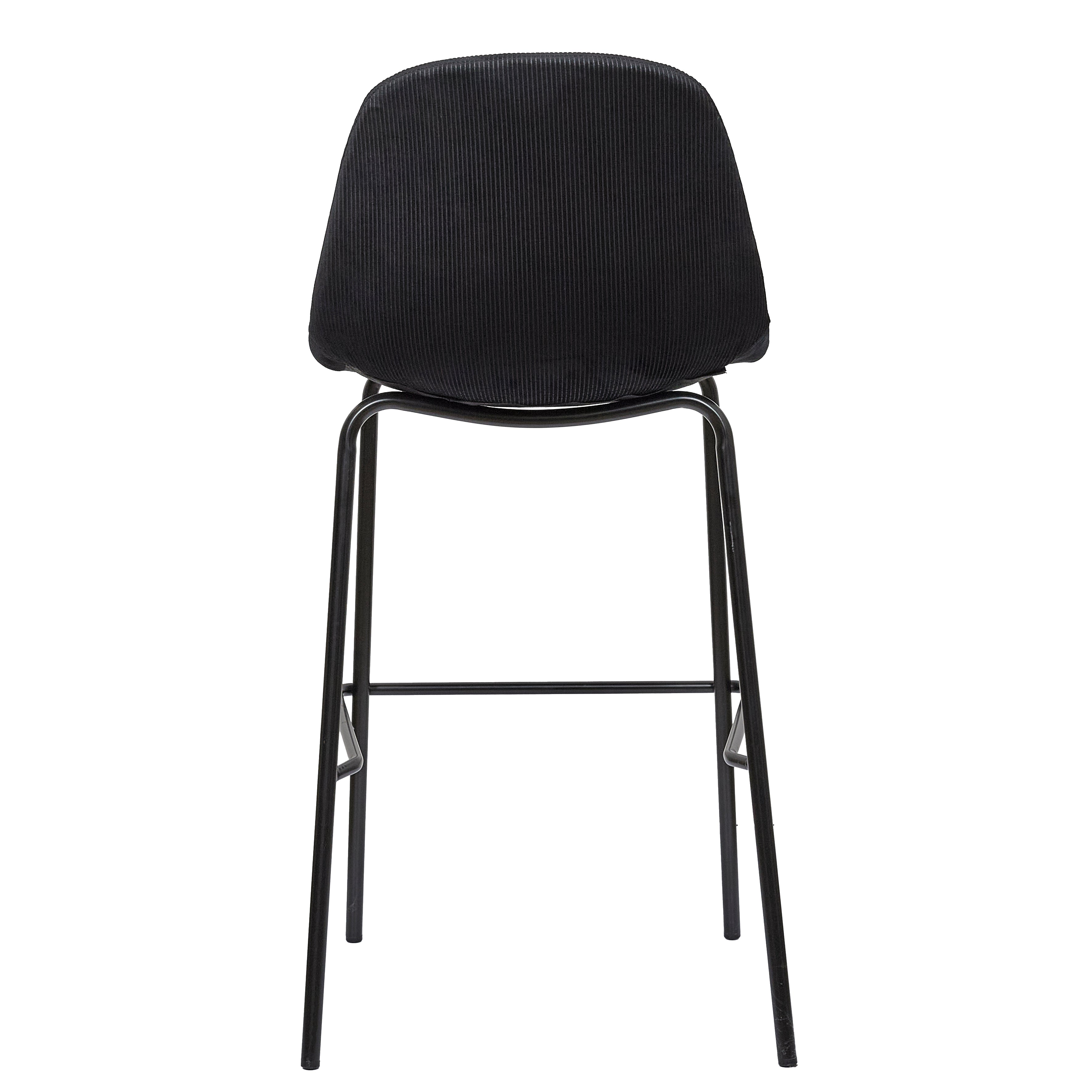 CHAISE DE BAR GIULIA NOIR - LOT DE 2