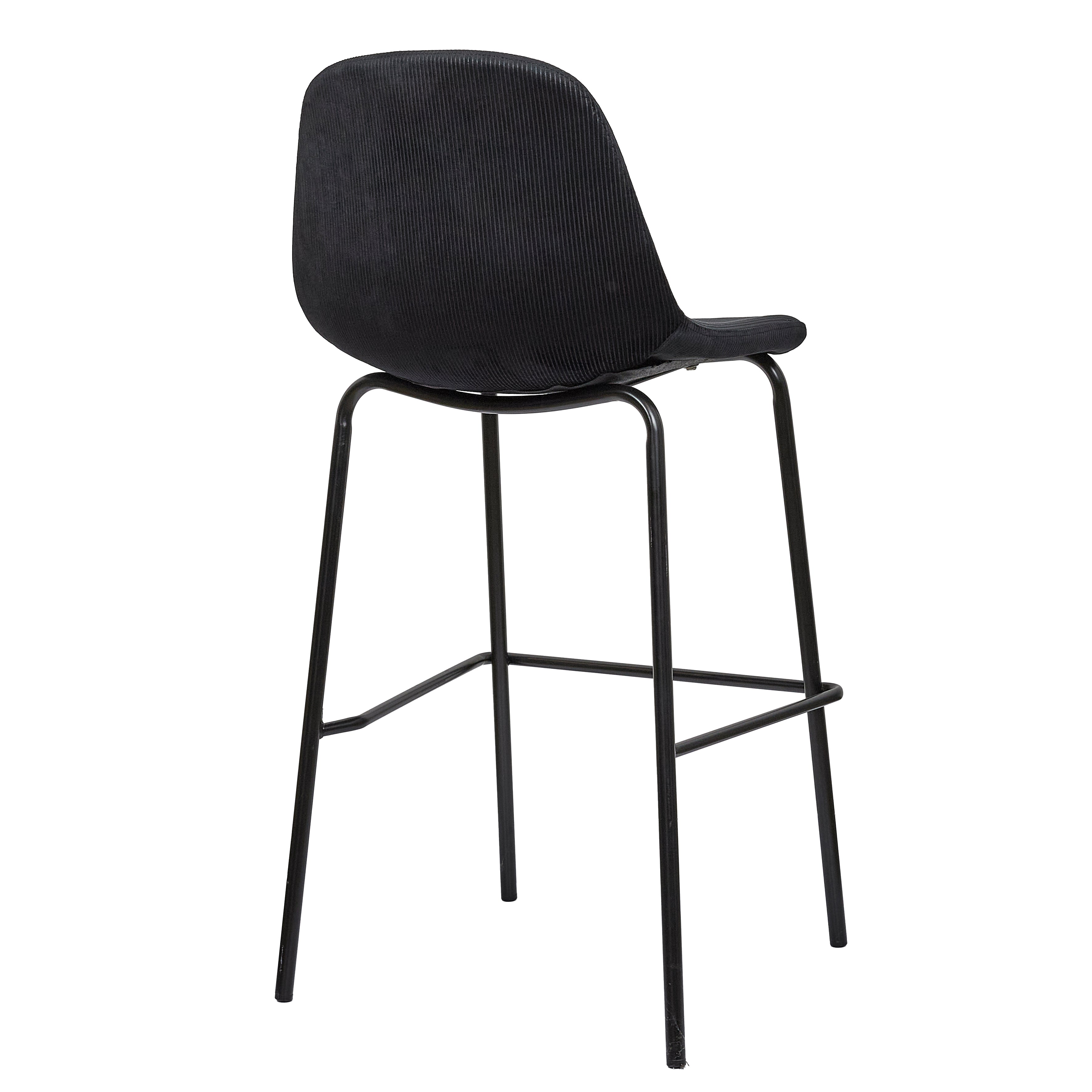 CHAISE DE BAR GIULIA NOIR - LOT DE 2