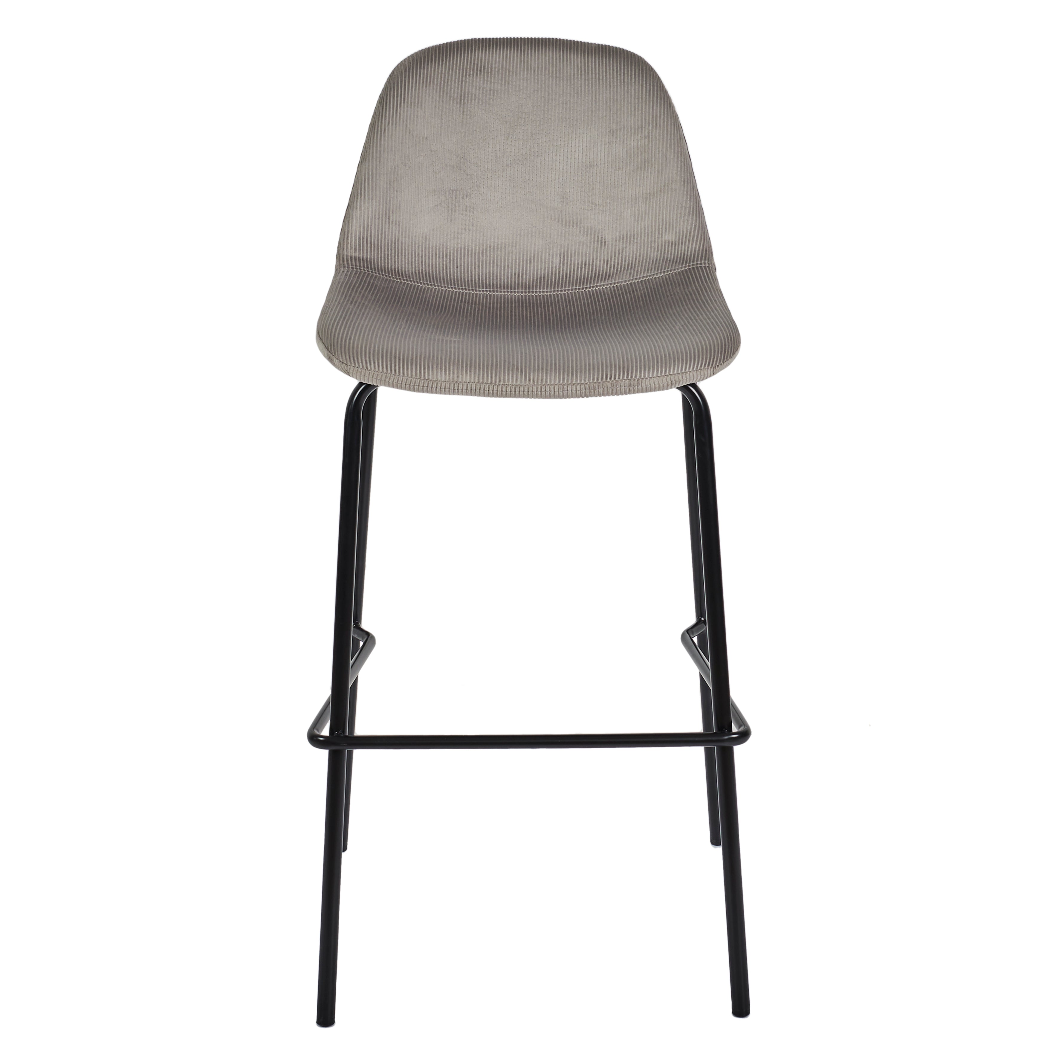 CHAISE DE BAR GIULIA GRIS - LOT DE 2