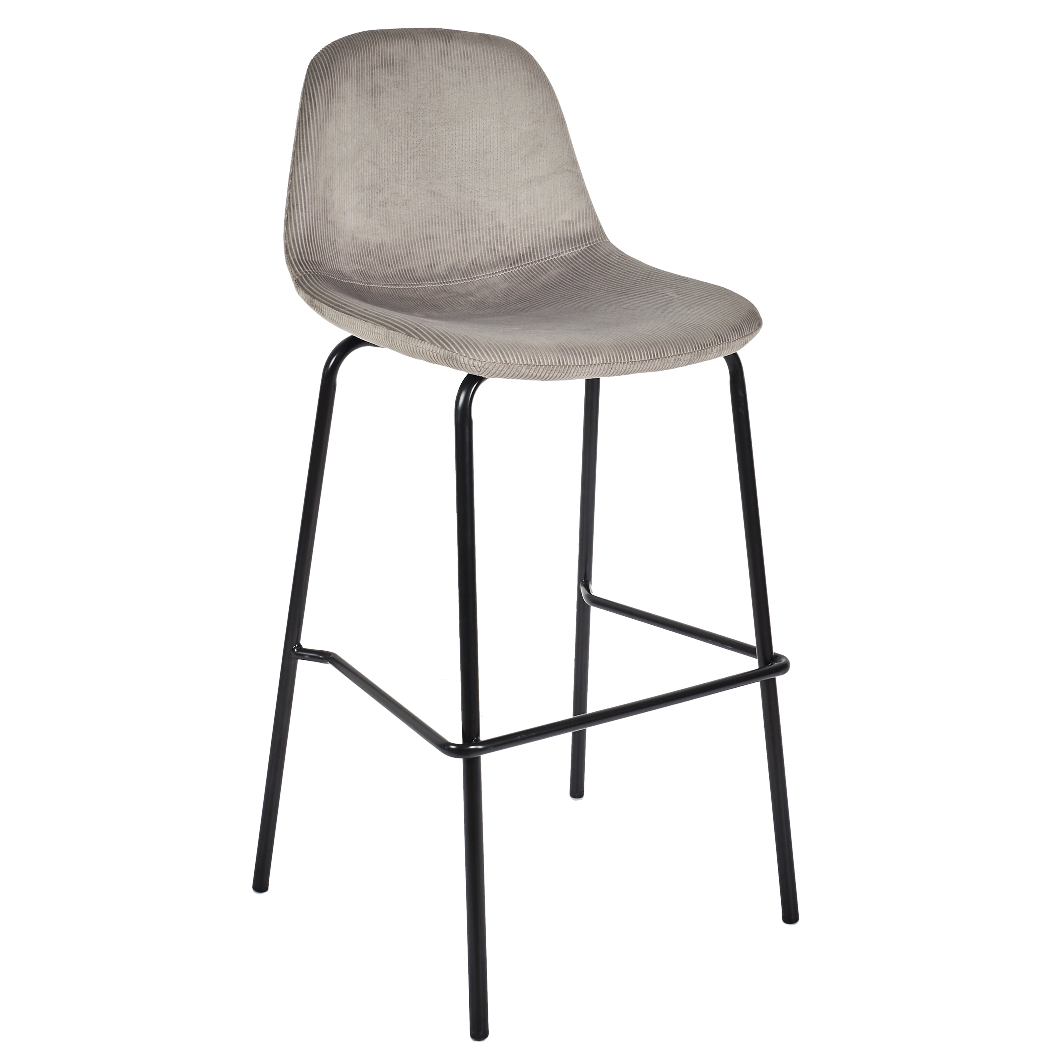 CHAISE DE BAR GIULIA GRIS - LOT DE 2